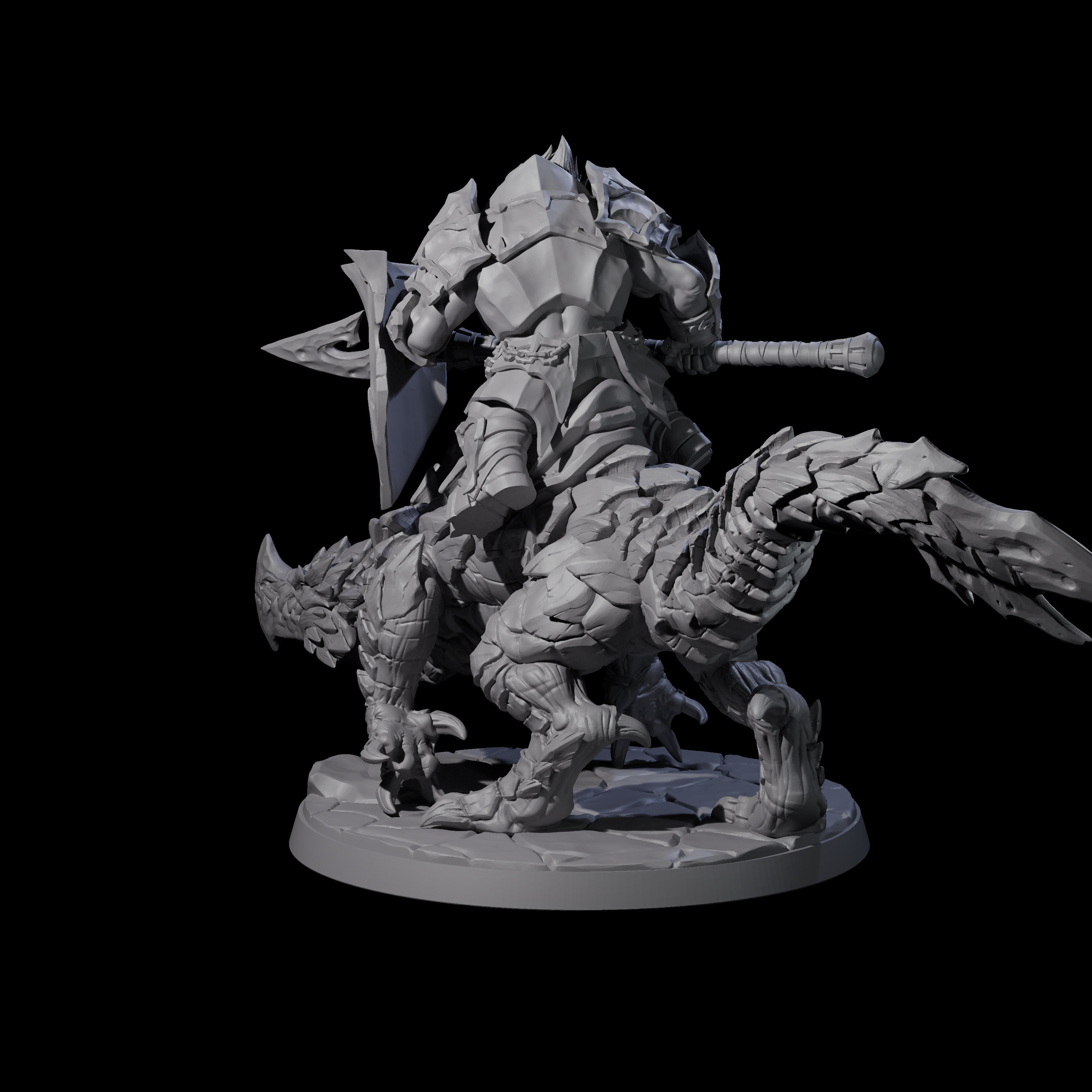 Surprise Dwarf Drake Rider A Miniature for Dungeons and Dragons, Pathfinder or other TTRPGs