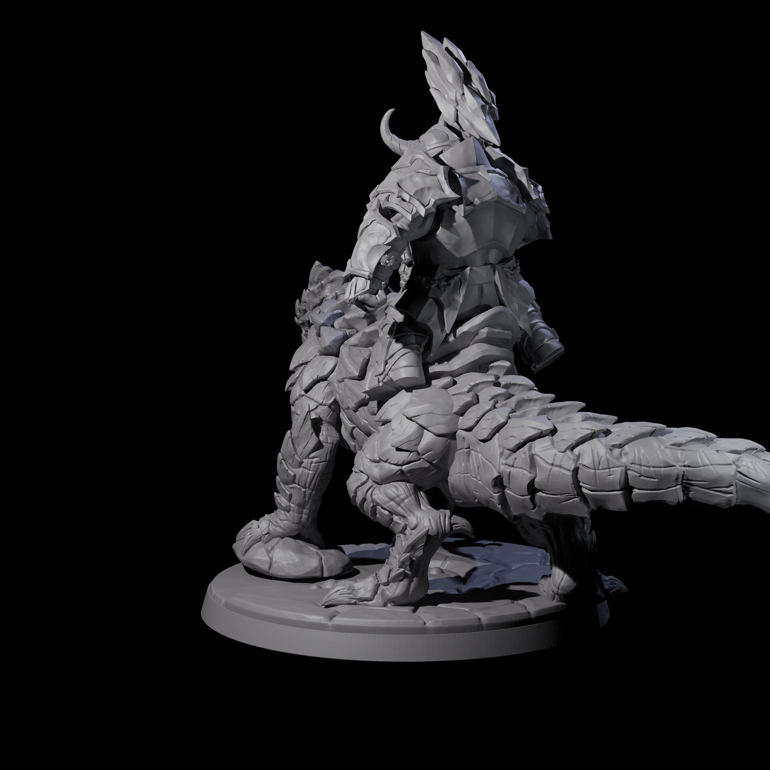 Surprise Dwarf Drake Rider B Miniature for Dungeons and Dragons, Pathfinder or other TTRPGs