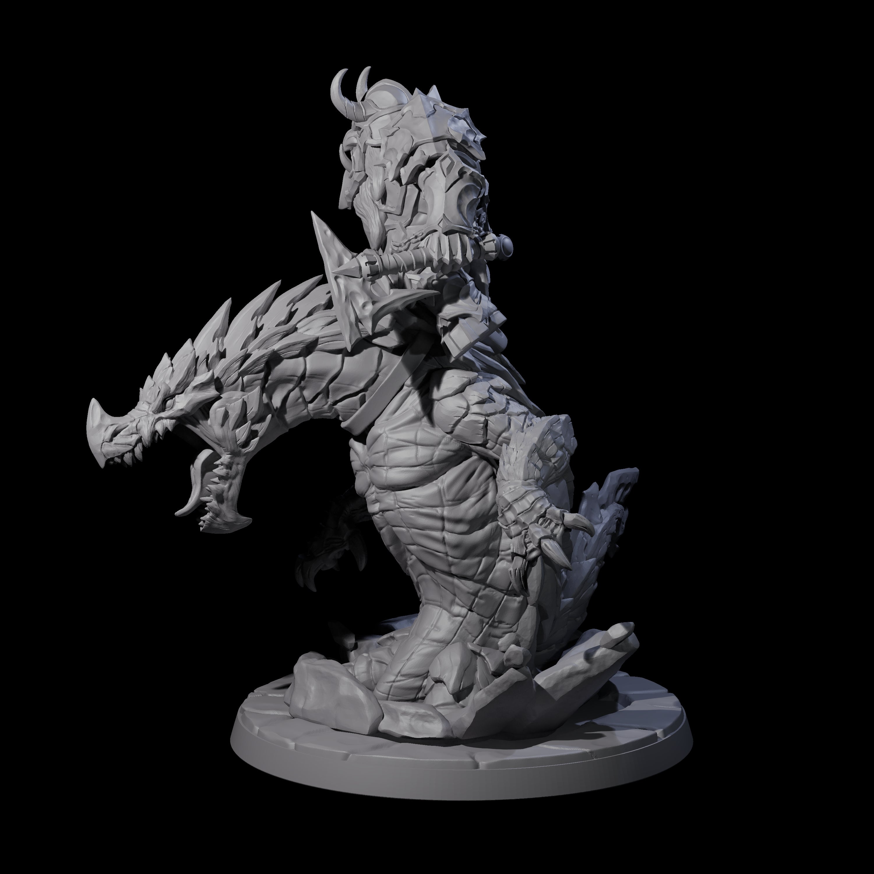 Surprise Dwarf Drake Rider C Miniature for Dungeons and Dragons, Pathfinder or other TTRPGs