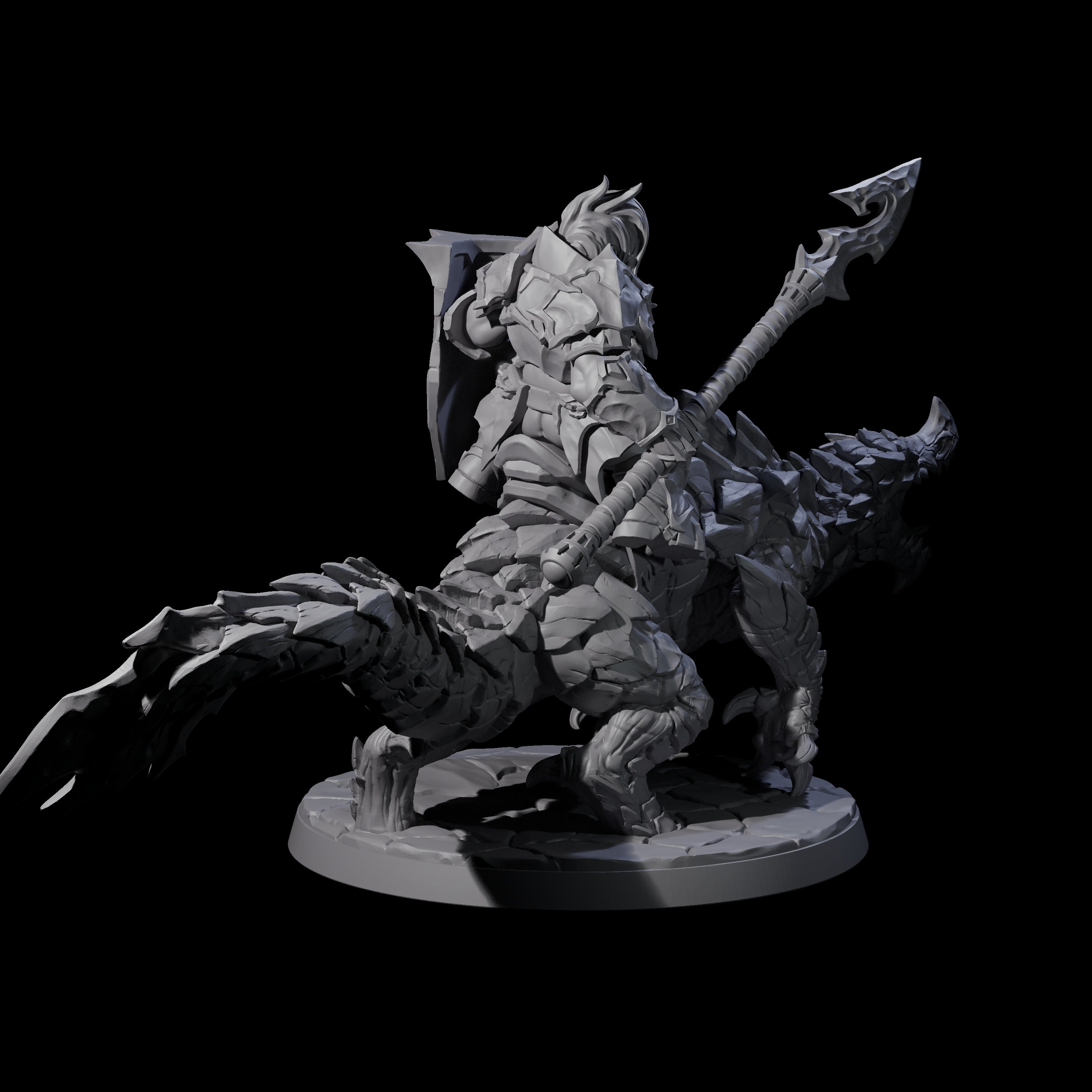 Surprise Dwarf Drake Rider D Miniature for Dungeons and Dragons, Pathfinder or other TTRPGs