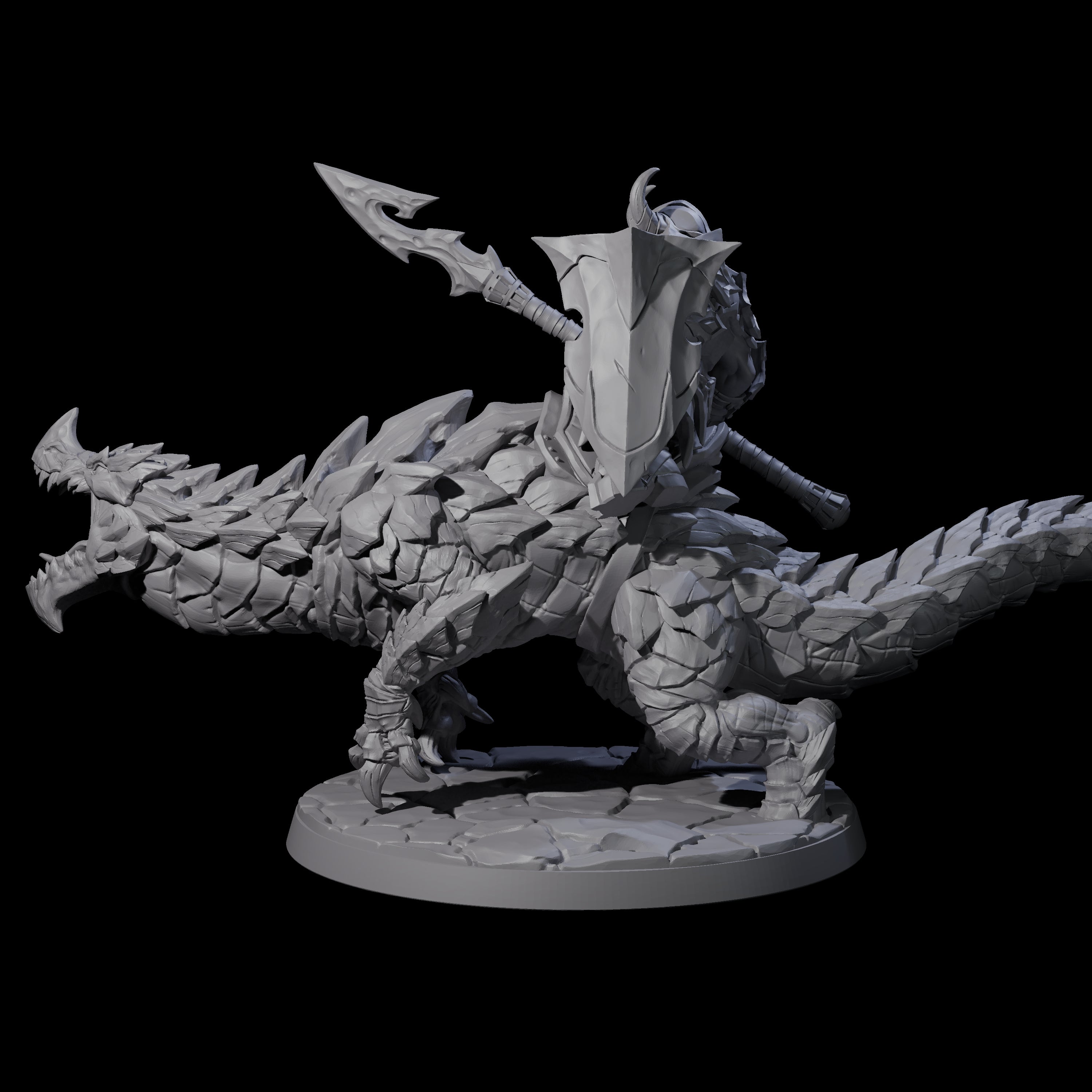 Surprise Dwarf Drake Rider D Miniature for Dungeons and Dragons, Pathfinder or other TTRPGs