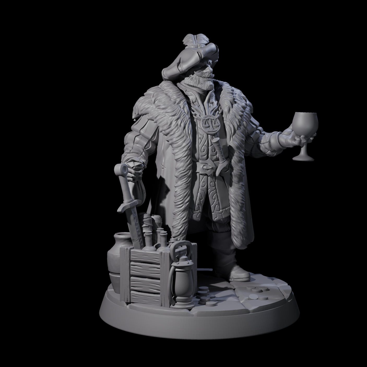 Swaggering Burgermeister Miniature for Dungeons and Dragons, Pathfinder or other TTRPGs