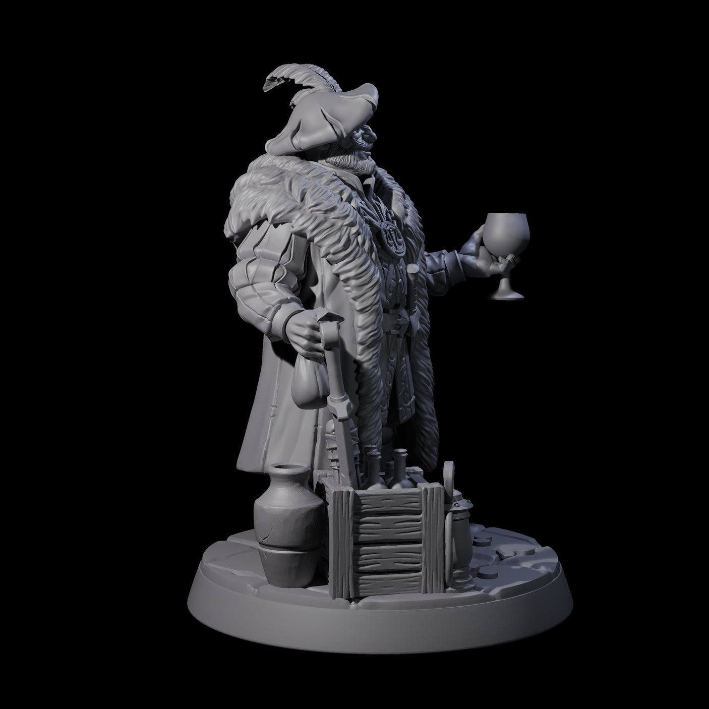 Swaggering Burgermeister Miniature for Dungeons and Dragons, Pathfinder or other TTRPGs