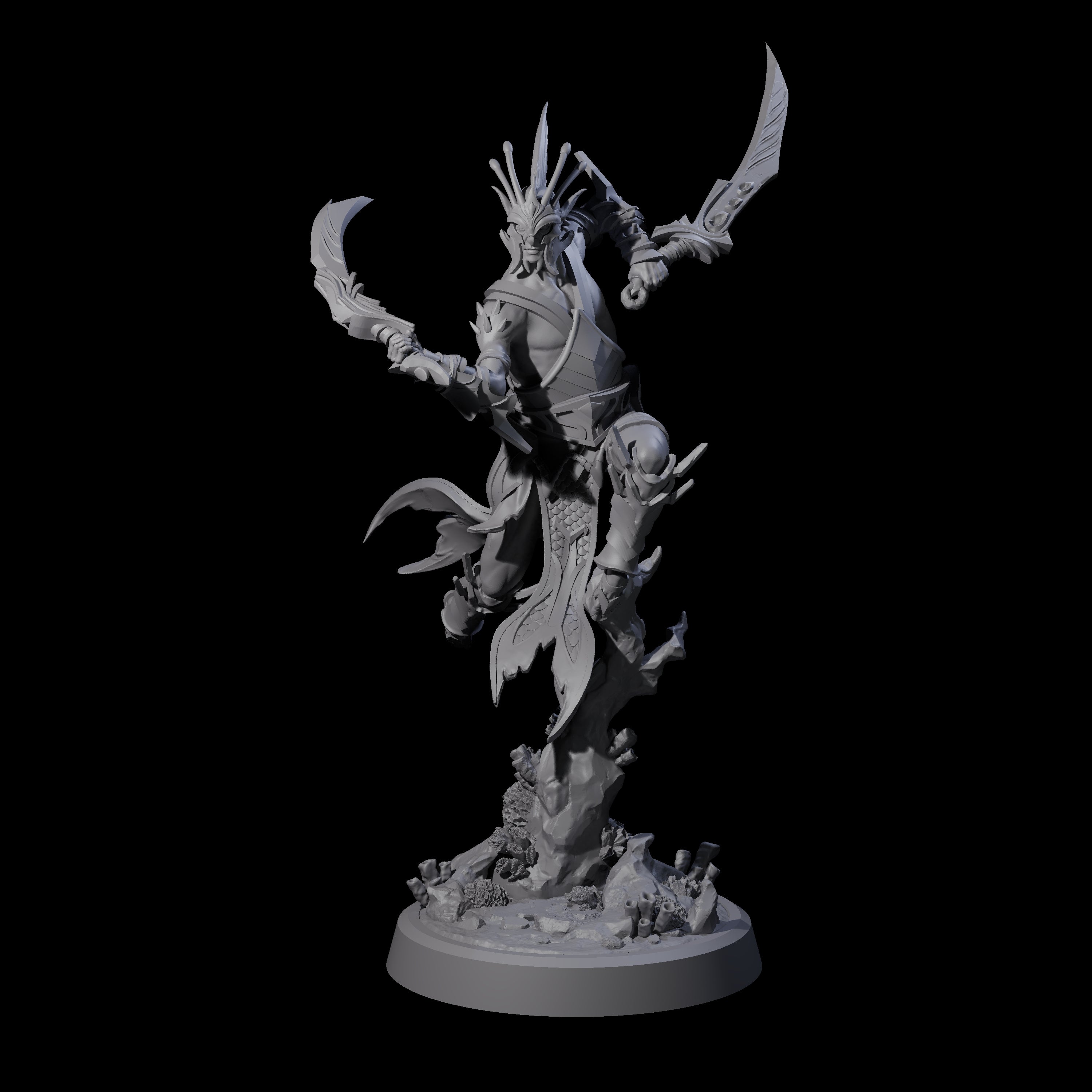 Swinging Abyssal Myrmidon A Miniature for Dungeons and Dragons, Pathfinder or other TTRPGs