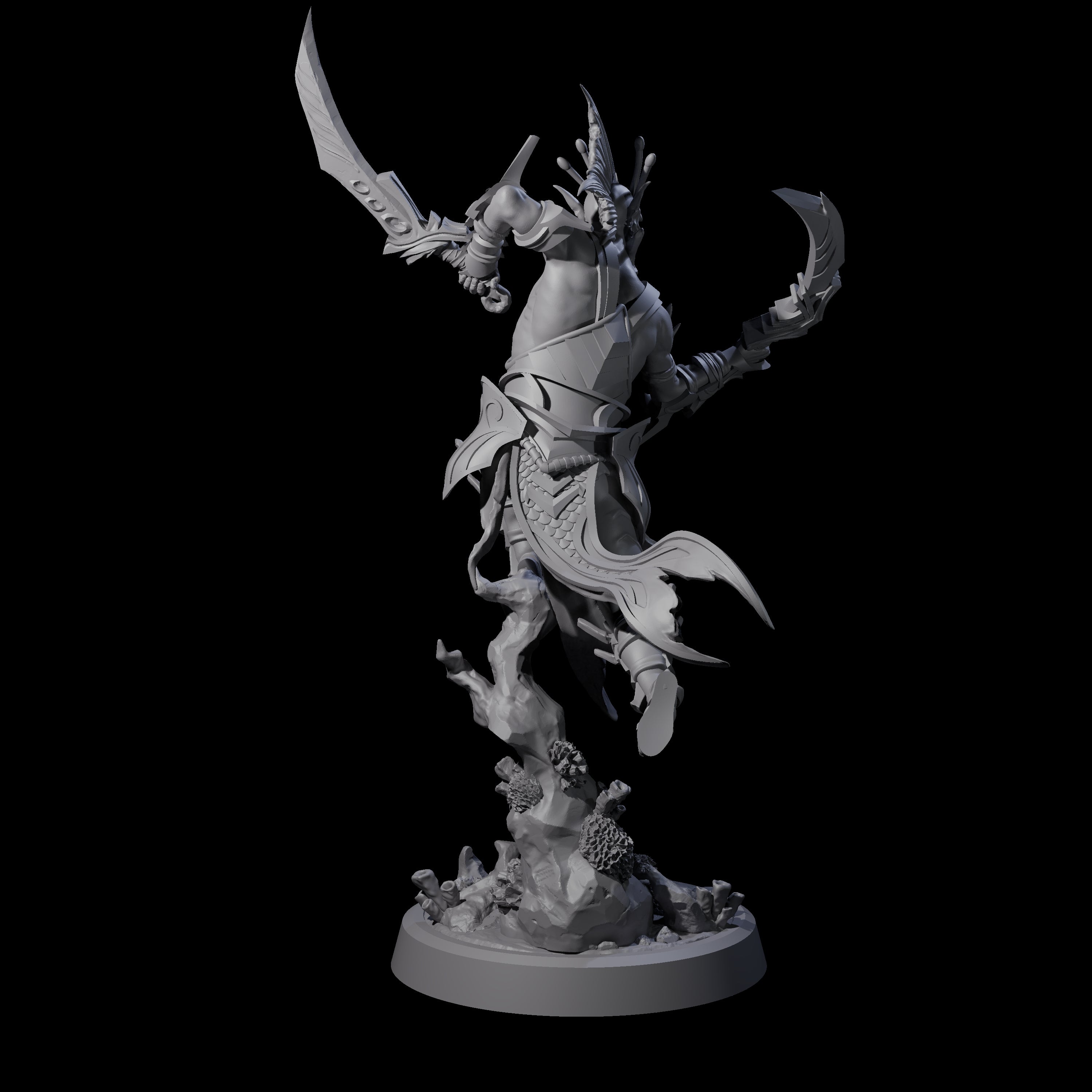 Swinging Abyssal Myrmidon A Miniature for Dungeons and Dragons, Pathfinder or other TTRPGs