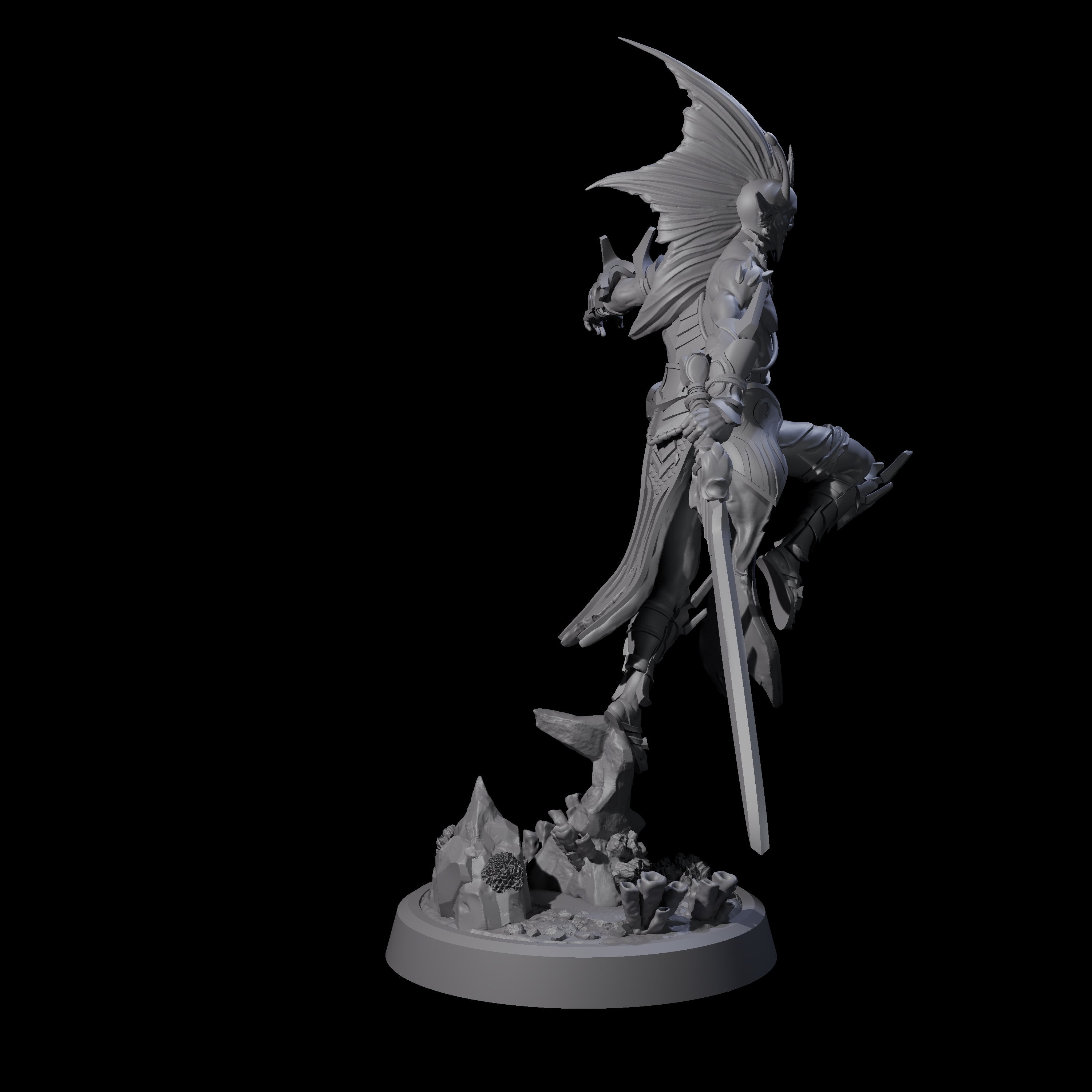 Swinging Abyssal Myrmidon B Miniature for Dungeons and Dragons, Pathfinder or other TTRPGs