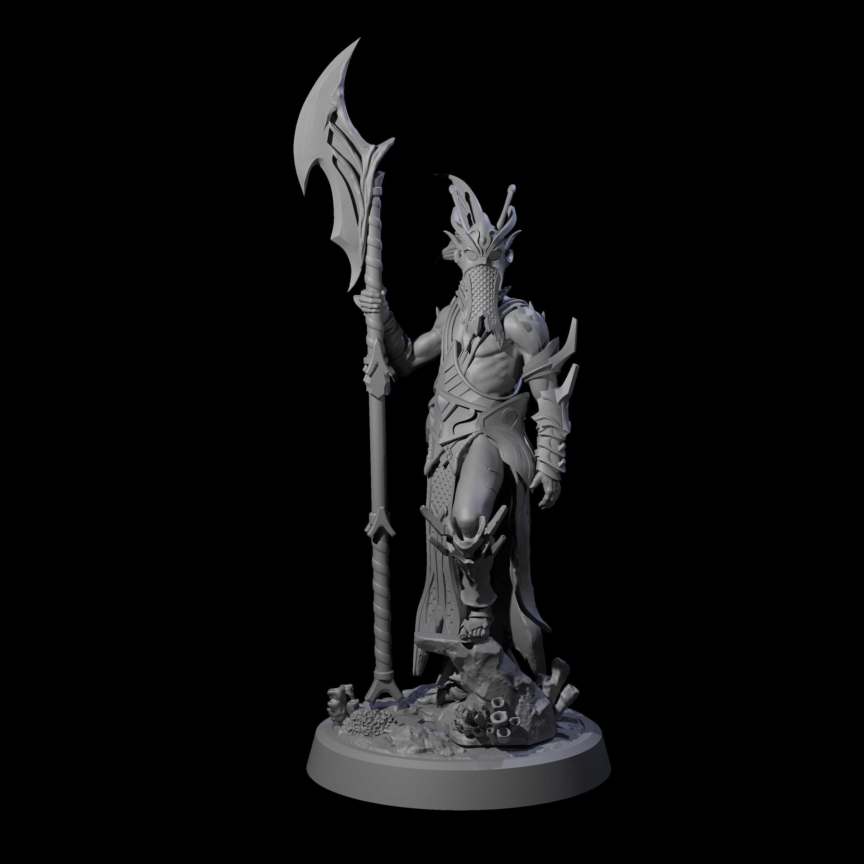 Swinging Abyssal Myrmidon C Miniature for Dungeons and Dragons, Pathfinder or other TTRPGs