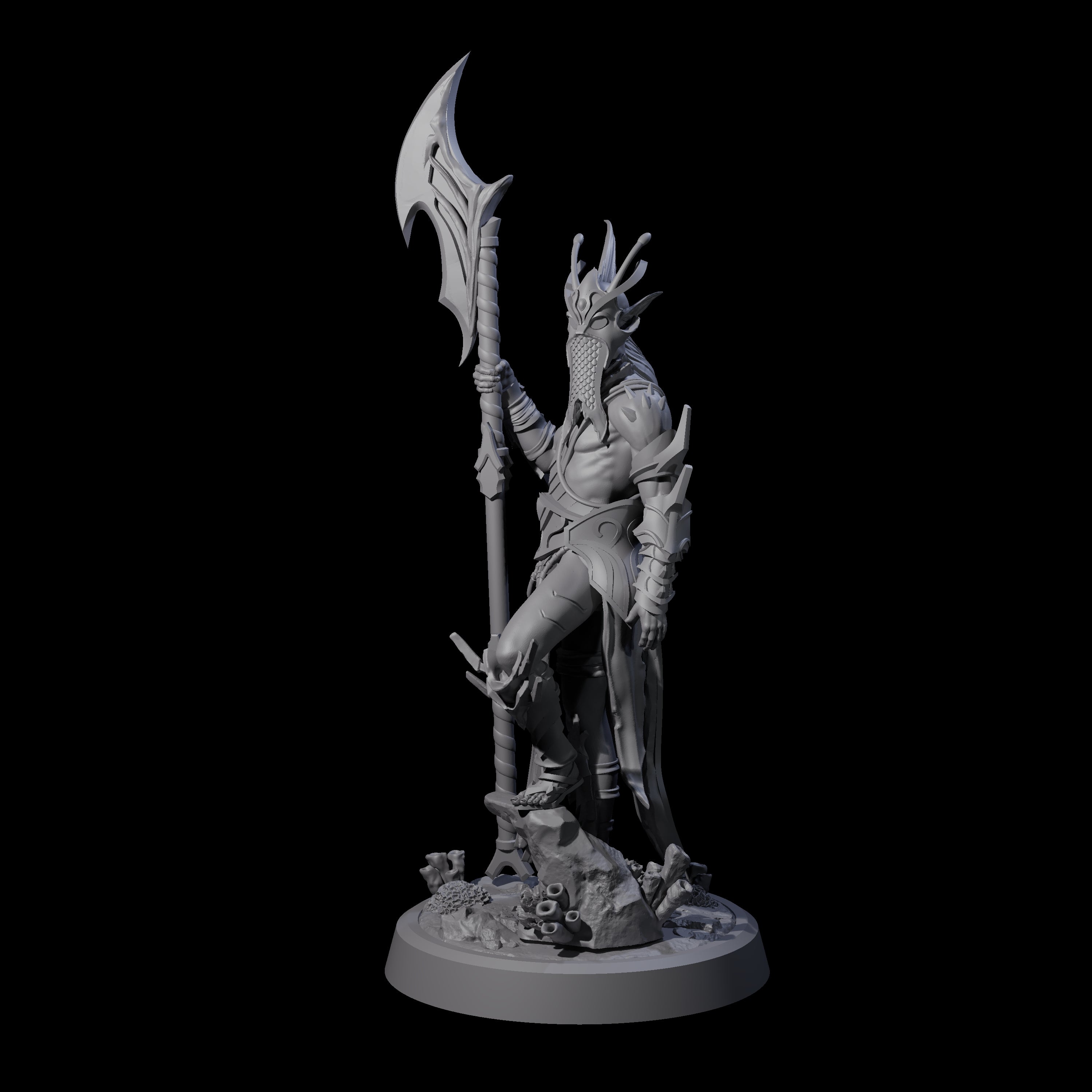 Swinging Abyssal Myrmidon C Miniature for Dungeons and Dragons, Pathfinder or other TTRPGs