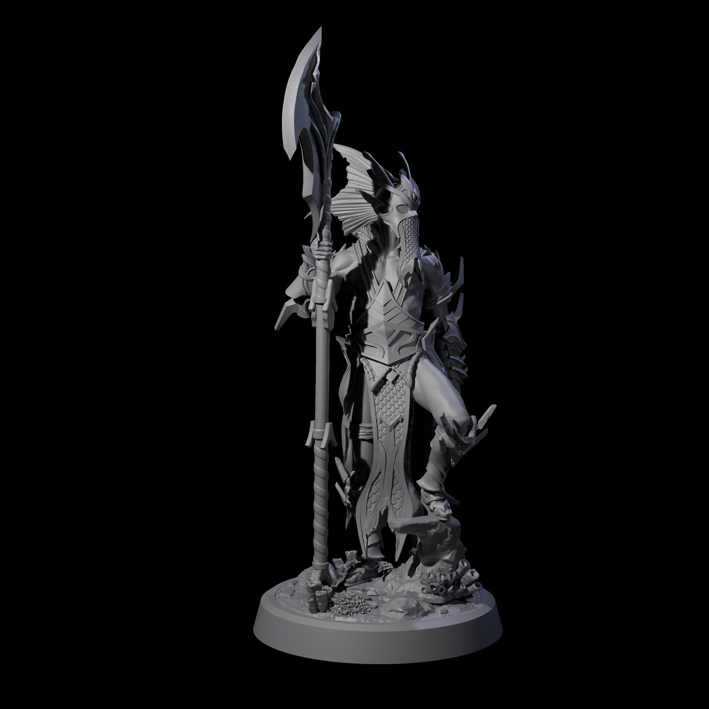 Swinging Abyssal Myrmidon C Miniature for Dungeons and Dragons, Pathfinder or other TTRPGs