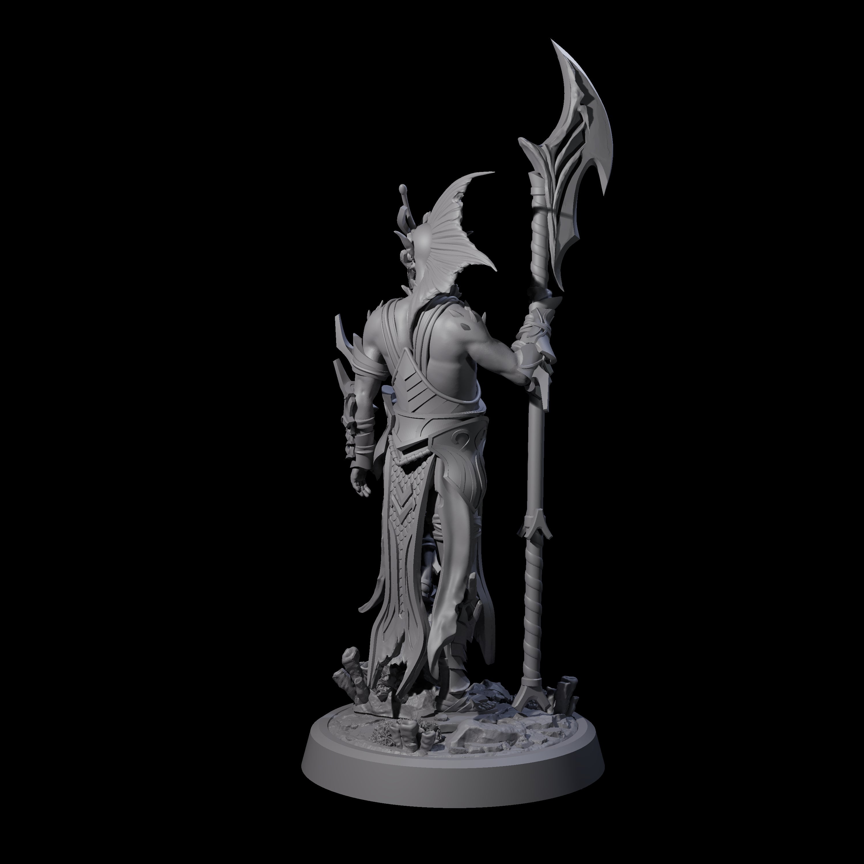 Swinging Abyssal Myrmidon C Miniature for Dungeons and Dragons, Pathfinder or other TTRPGs
