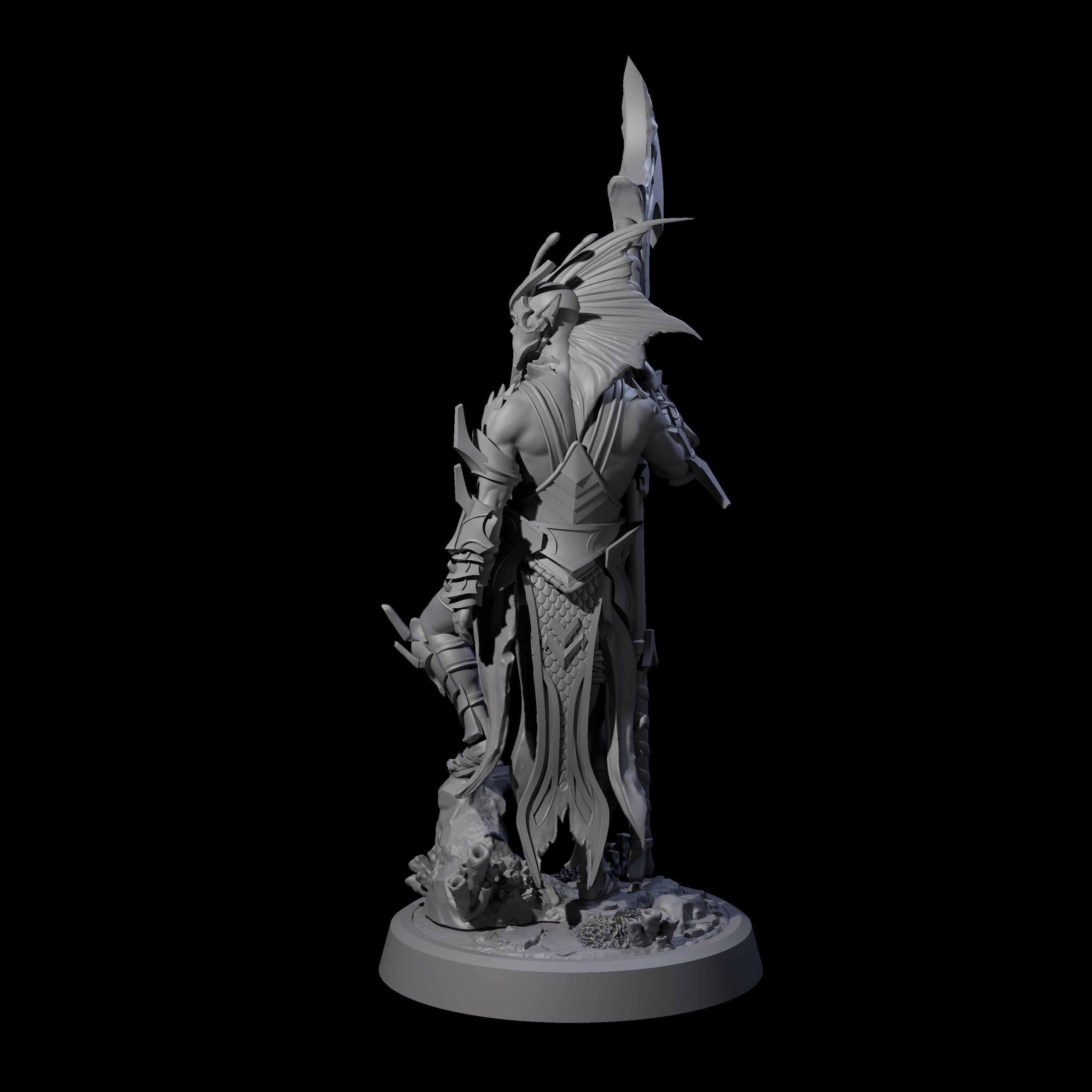 Swinging Abyssal Myrmidon C Miniature for Dungeons and Dragons, Pathfinder or other TTRPGs