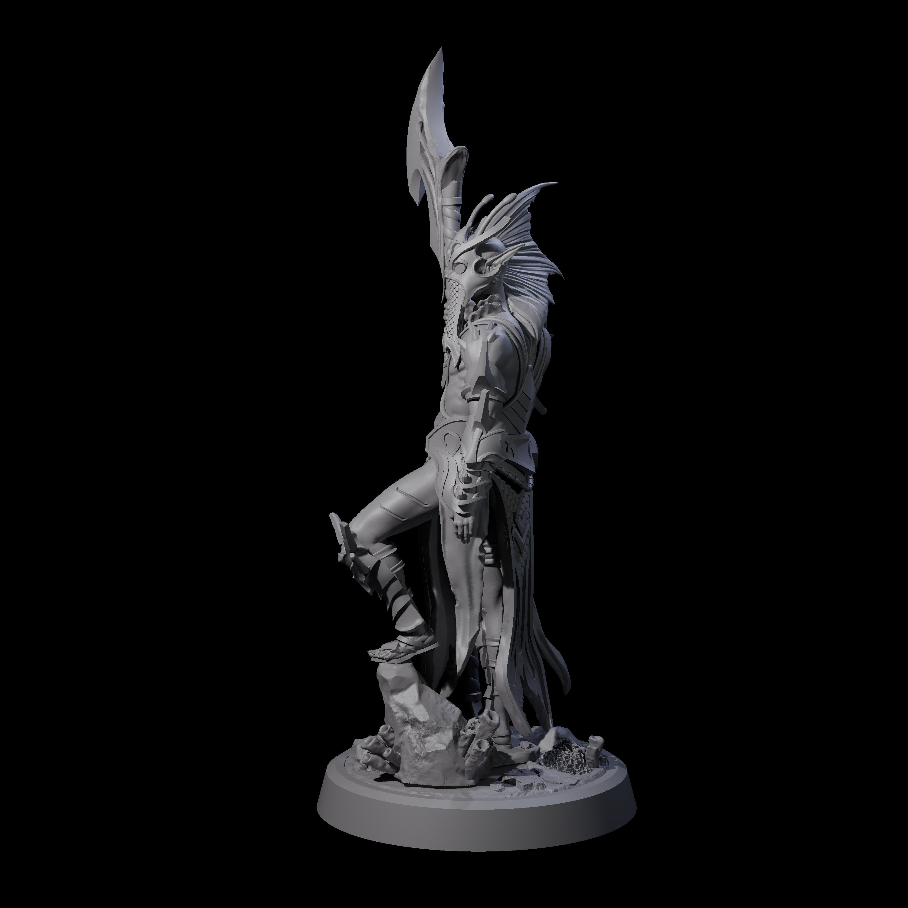Swinging Abyssal Myrmidon C Miniature for Dungeons and Dragons, Pathfinder or other TTRPGs