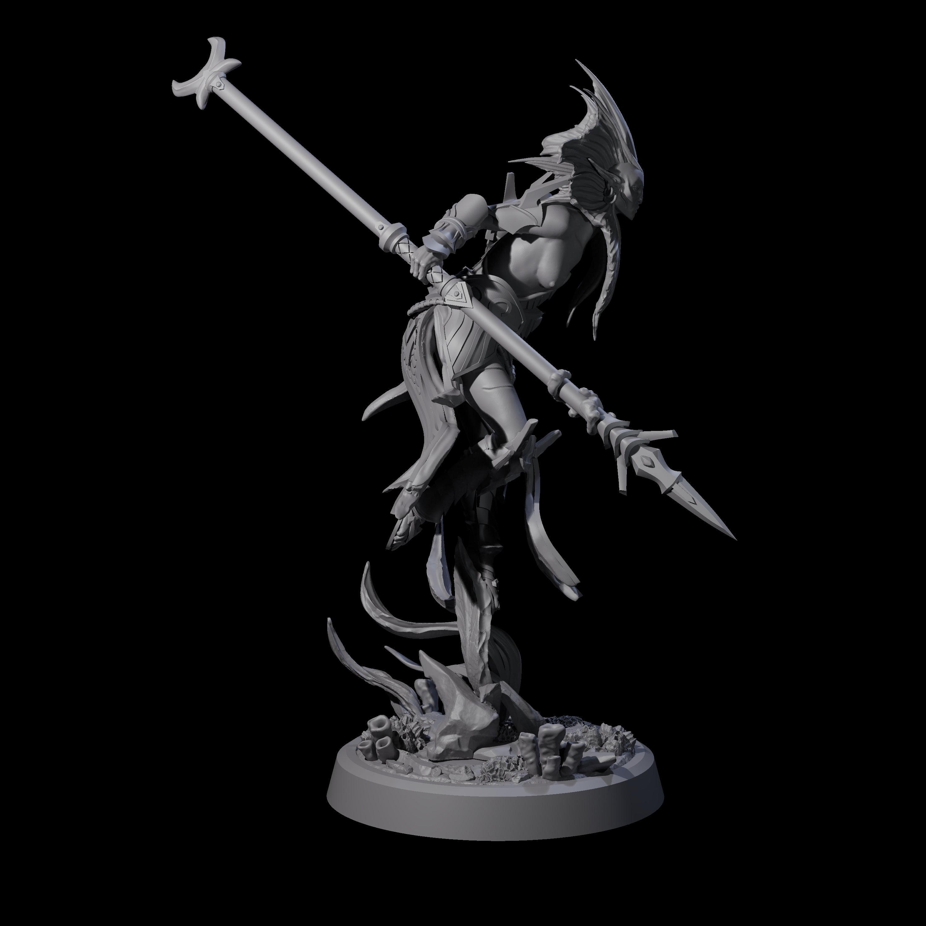 Swinging Abyssal Myrmidon D Miniature for Dungeons and Dragons, Pathfinder or other TTRPGs