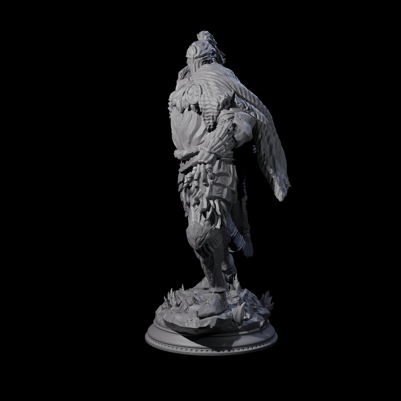 Swinging Armoured Champion Miniature for Dungeons and Dragons, Pathfinder or other TTRPGs
