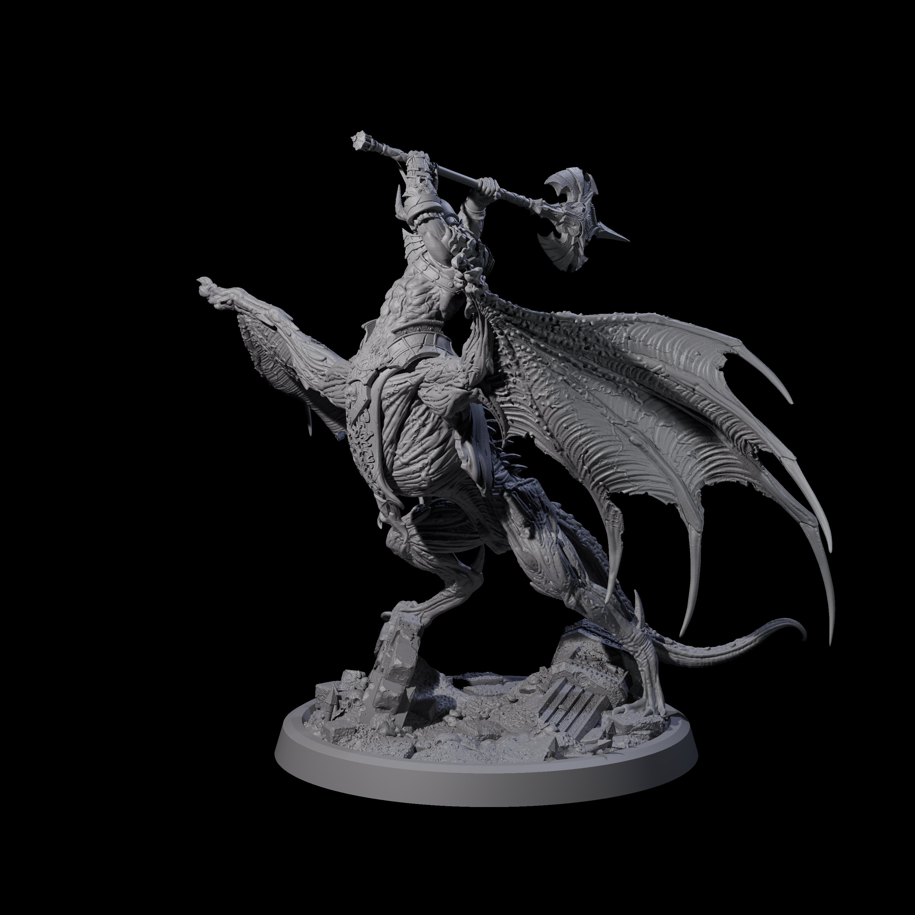 Swinging Bat-Like Cambion B Miniature for Dungeons and Dragons, Pathfinder or other TTRPGs