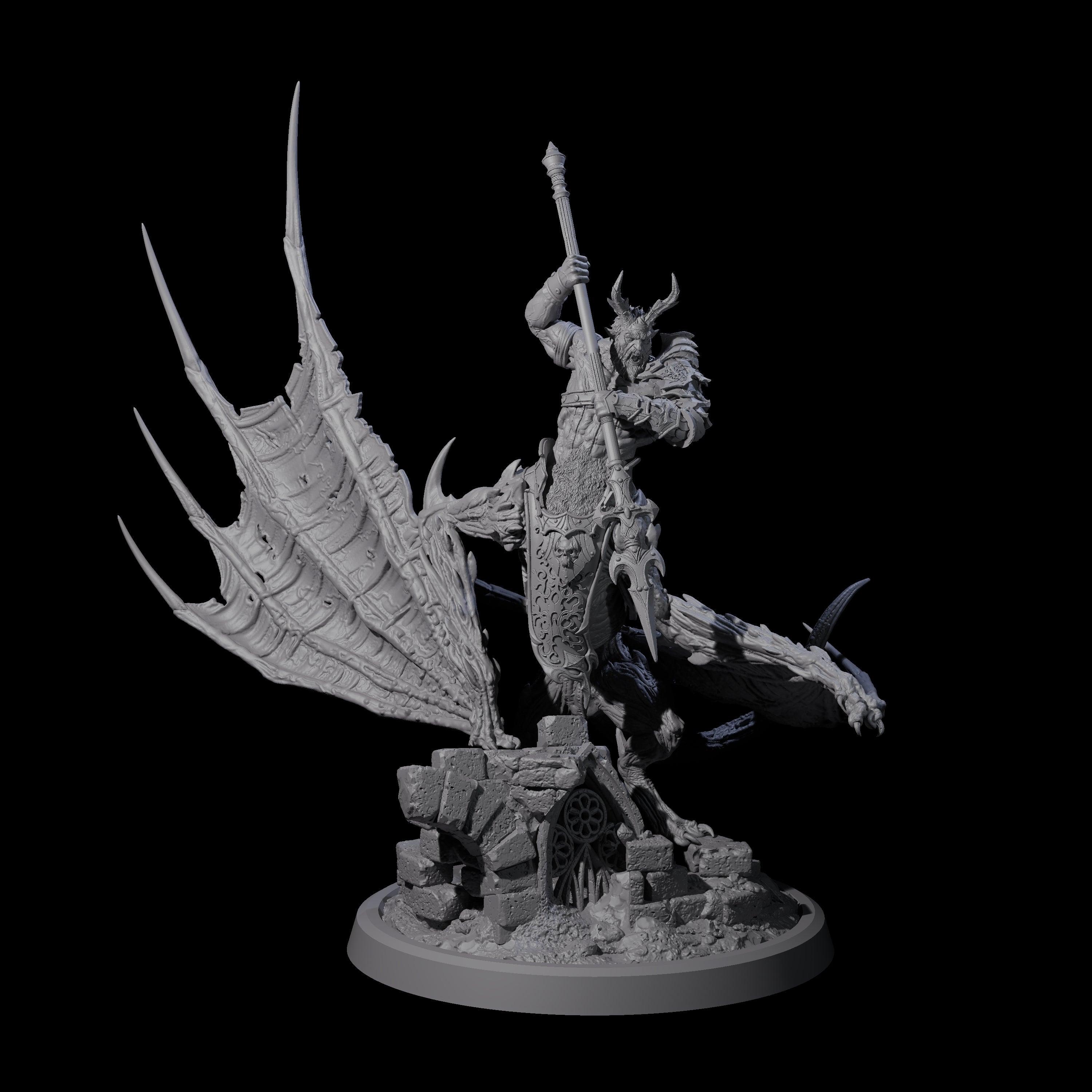 Swinging Bat-Like Cambion C Miniature for Dungeons and Dragons, Pathfinder or other TTRPGs