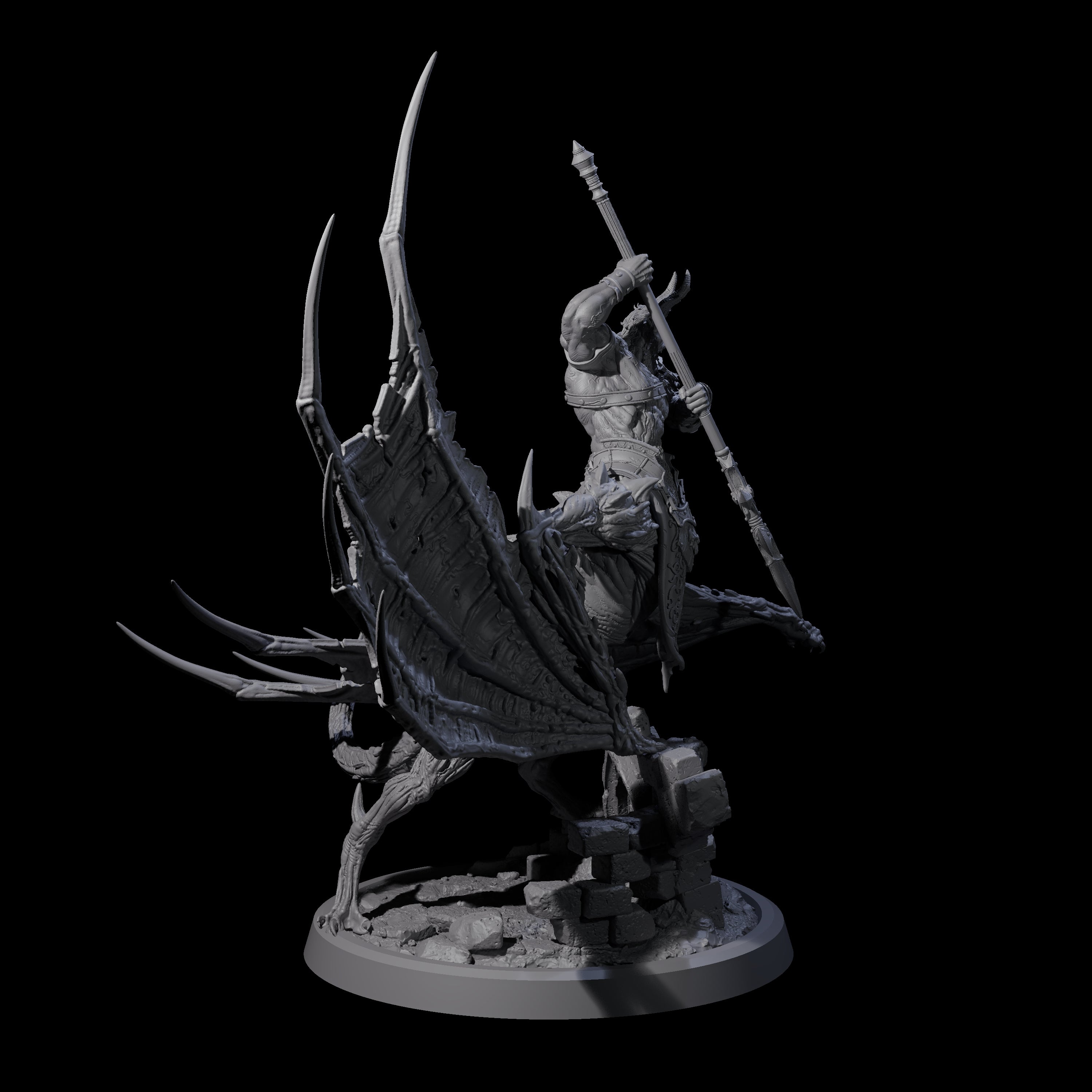 Swinging Bat-Like Cambion C Miniature for Dungeons and Dragons, Pathfinder or other TTRPGs