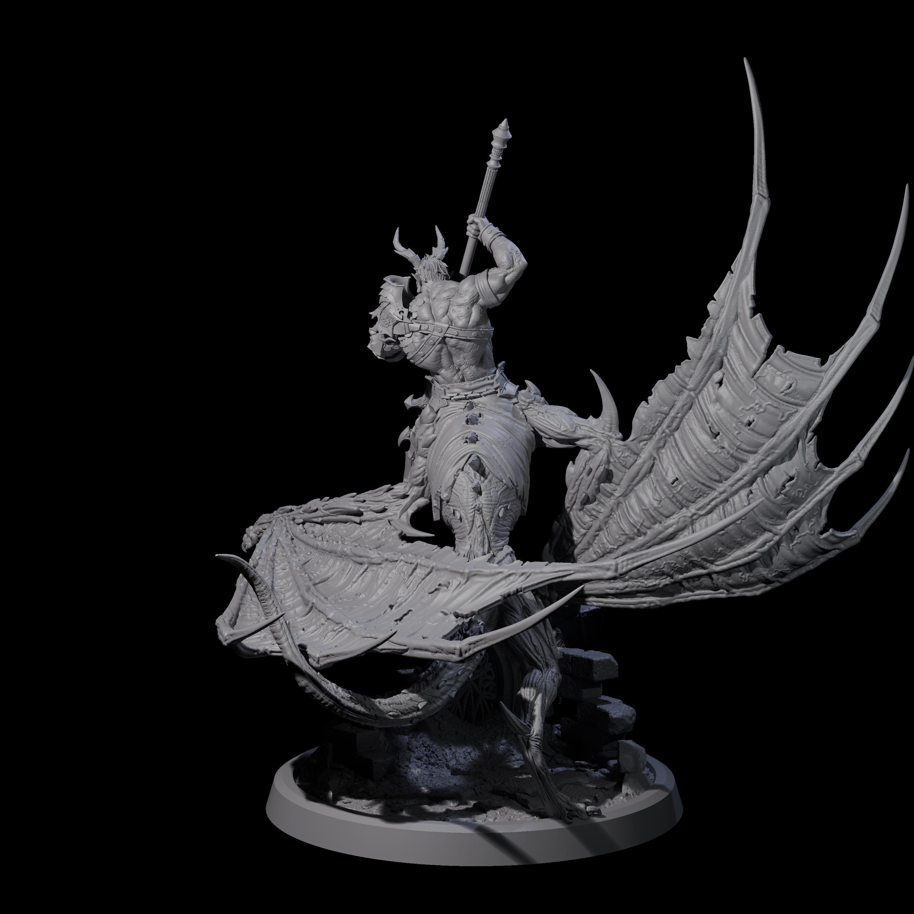 Swinging Bat-Like Cambion C Miniature for Dungeons and Dragons, Pathfinder or other TTRPGs