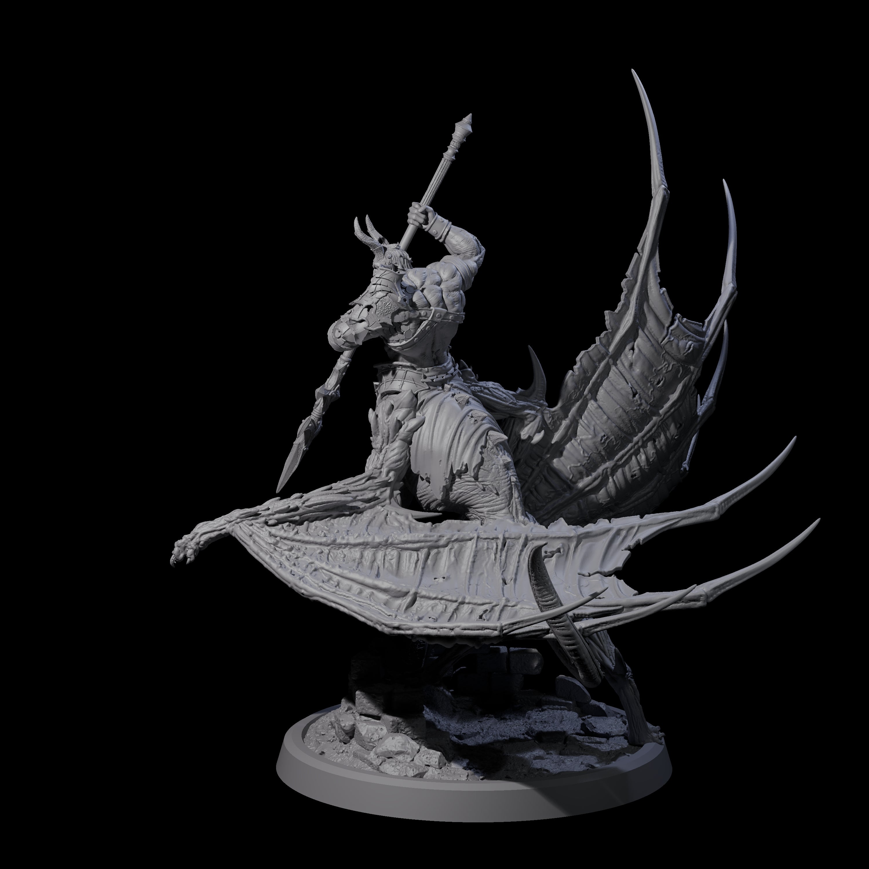 Swinging Bat-Like Cambion C Miniature for Dungeons and Dragons, Pathfinder or other TTRPGs