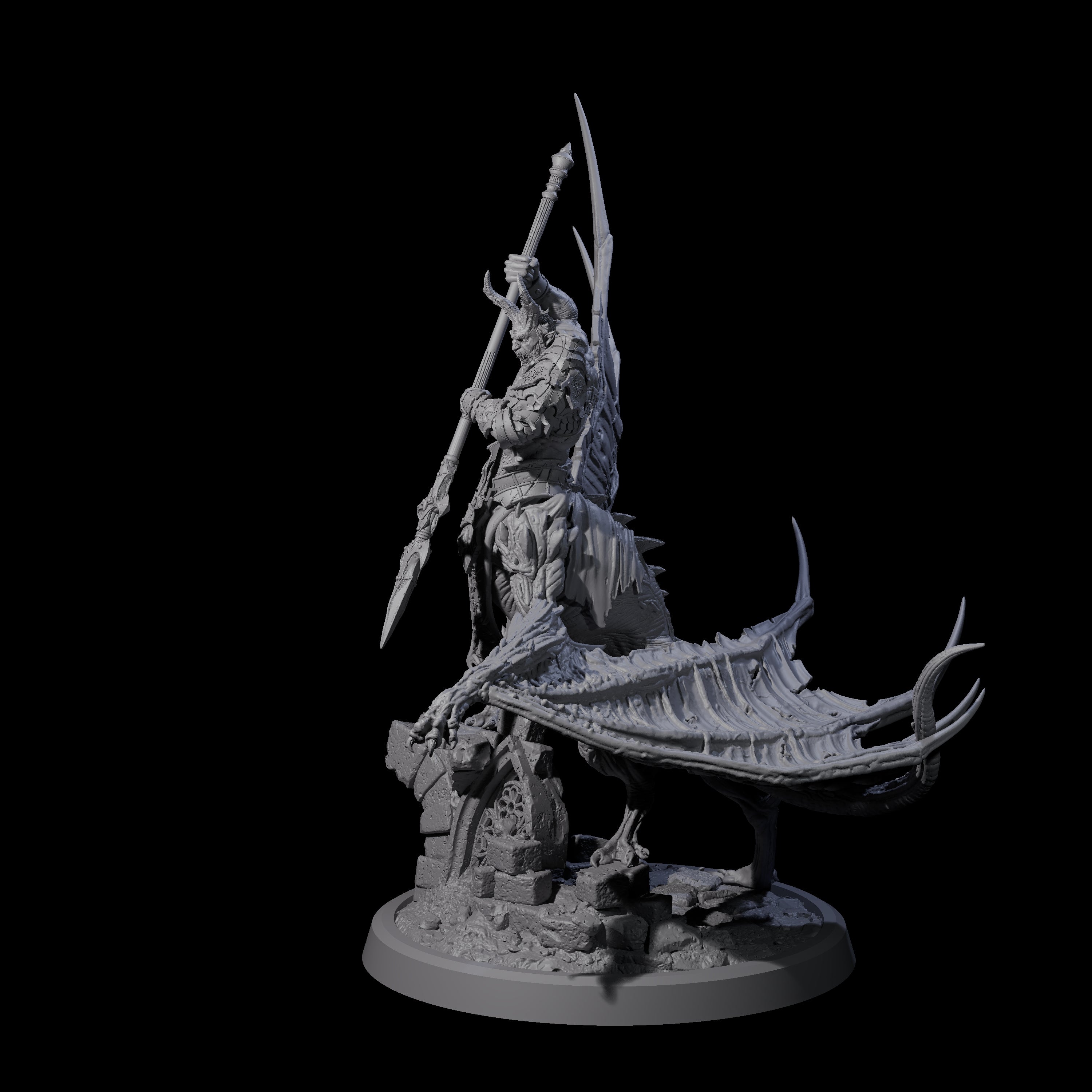 Swinging Bat-Like Cambion C Miniature for Dungeons and Dragons, Pathfinder or other TTRPGs