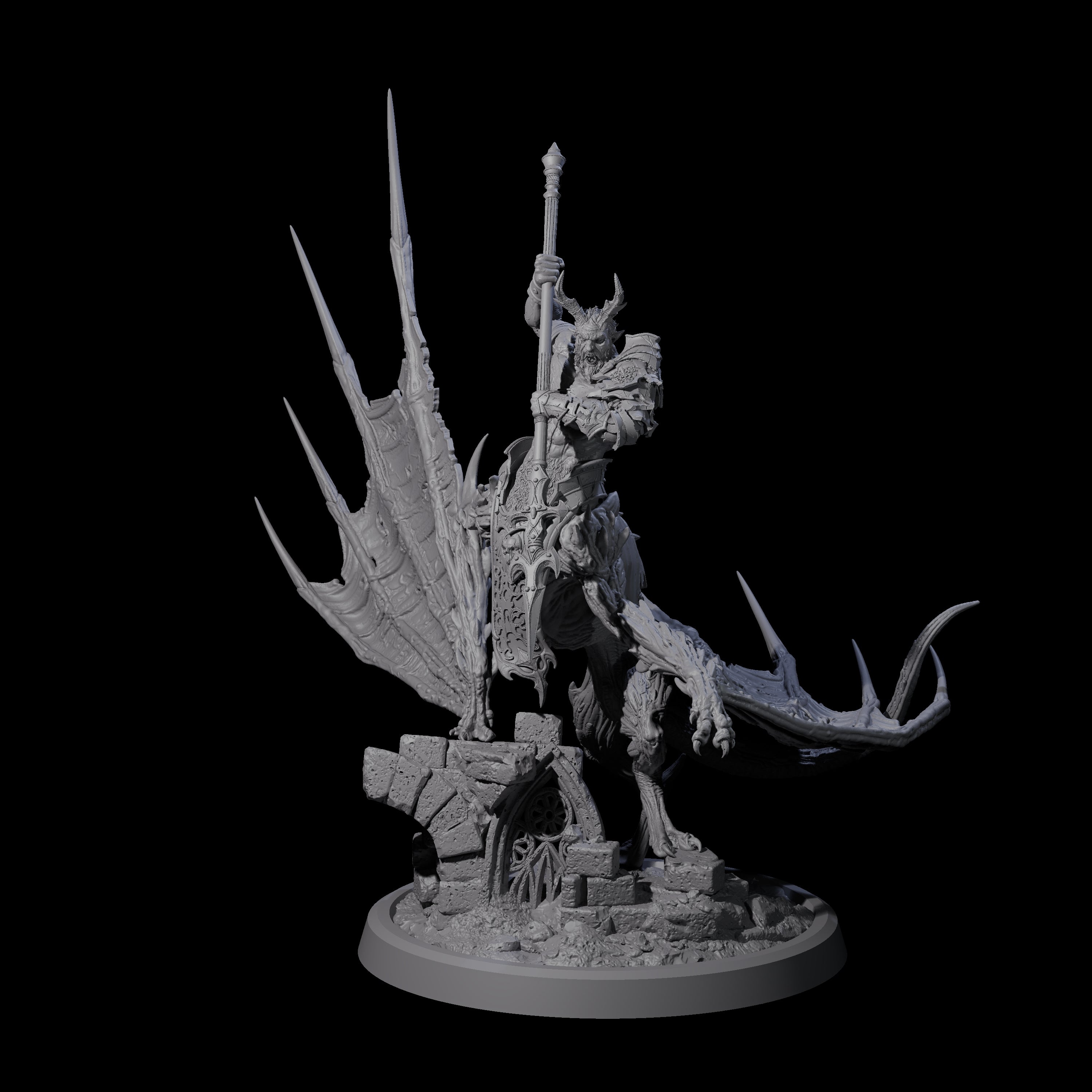 Swinging Bat-Like Cambion C Miniature for Dungeons and Dragons, Pathfinder or other TTRPGs