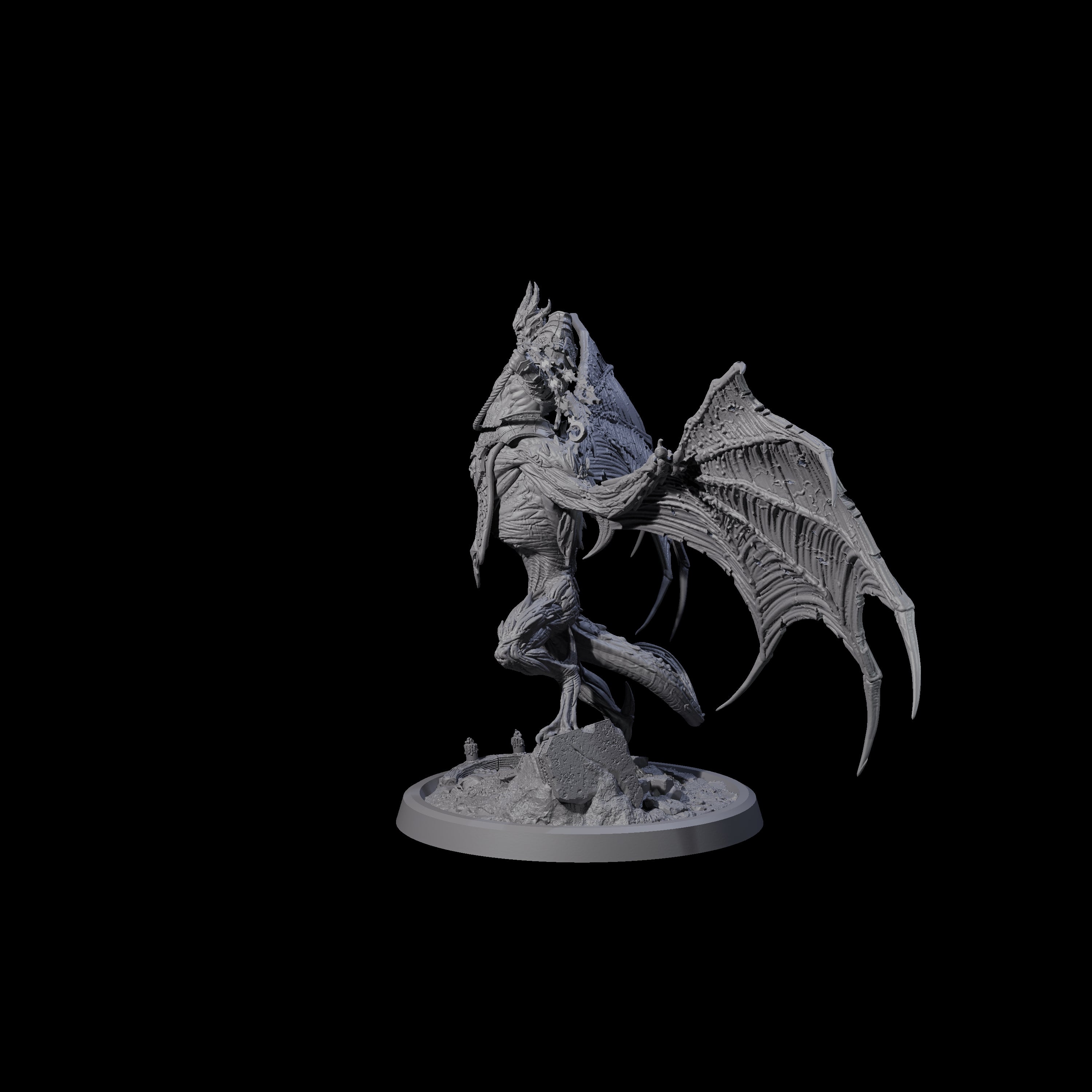 Swinging Bat-Like Cambion D Miniature for Dungeons and Dragons, Pathfinder or other TTRPGs