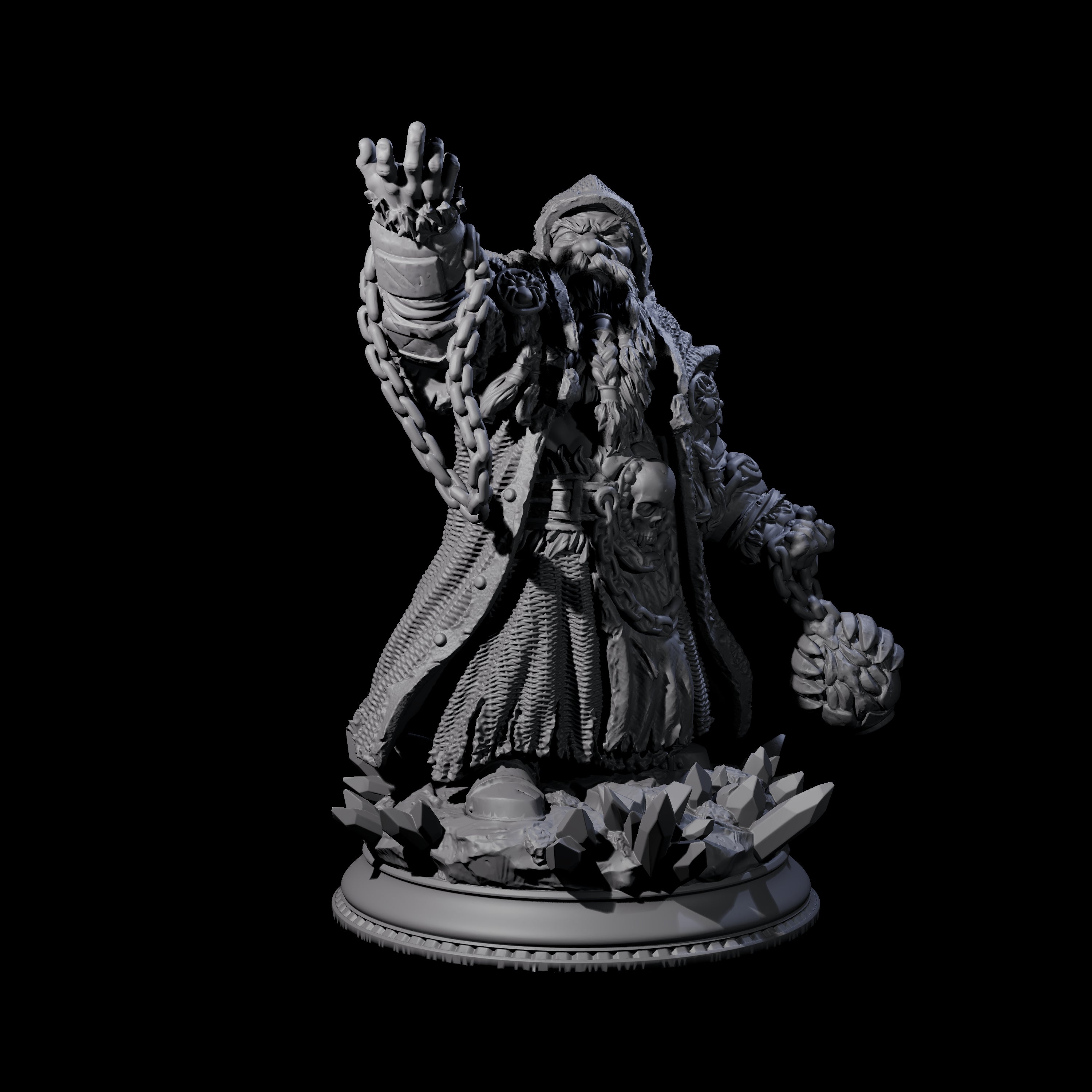 Swinging Death Cleric Miniature for Dungeons and Dragons, Pathfinder or other TTRPGs
