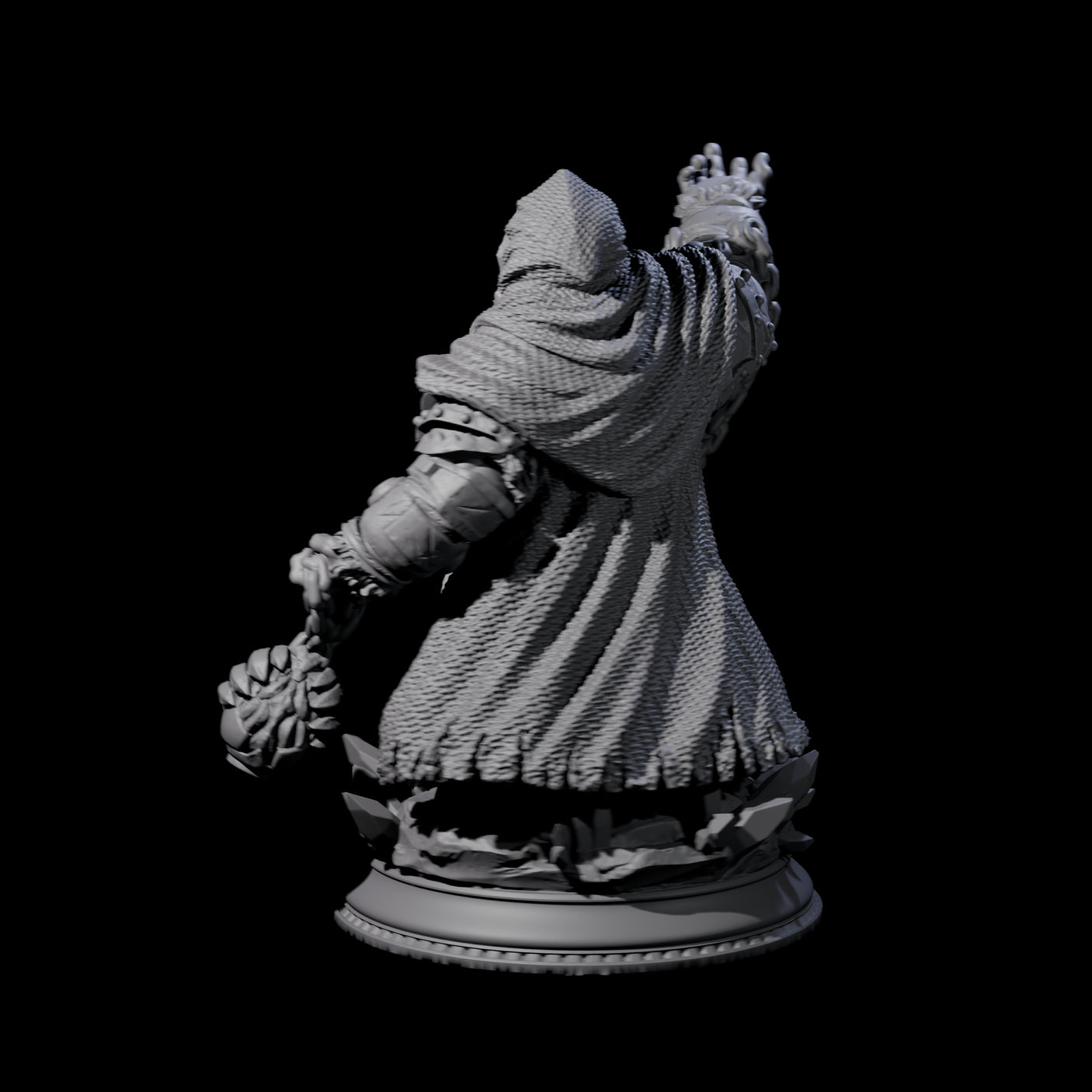 Swinging Death Cleric Miniature for Dungeons and Dragons, Pathfinder or other TTRPGs