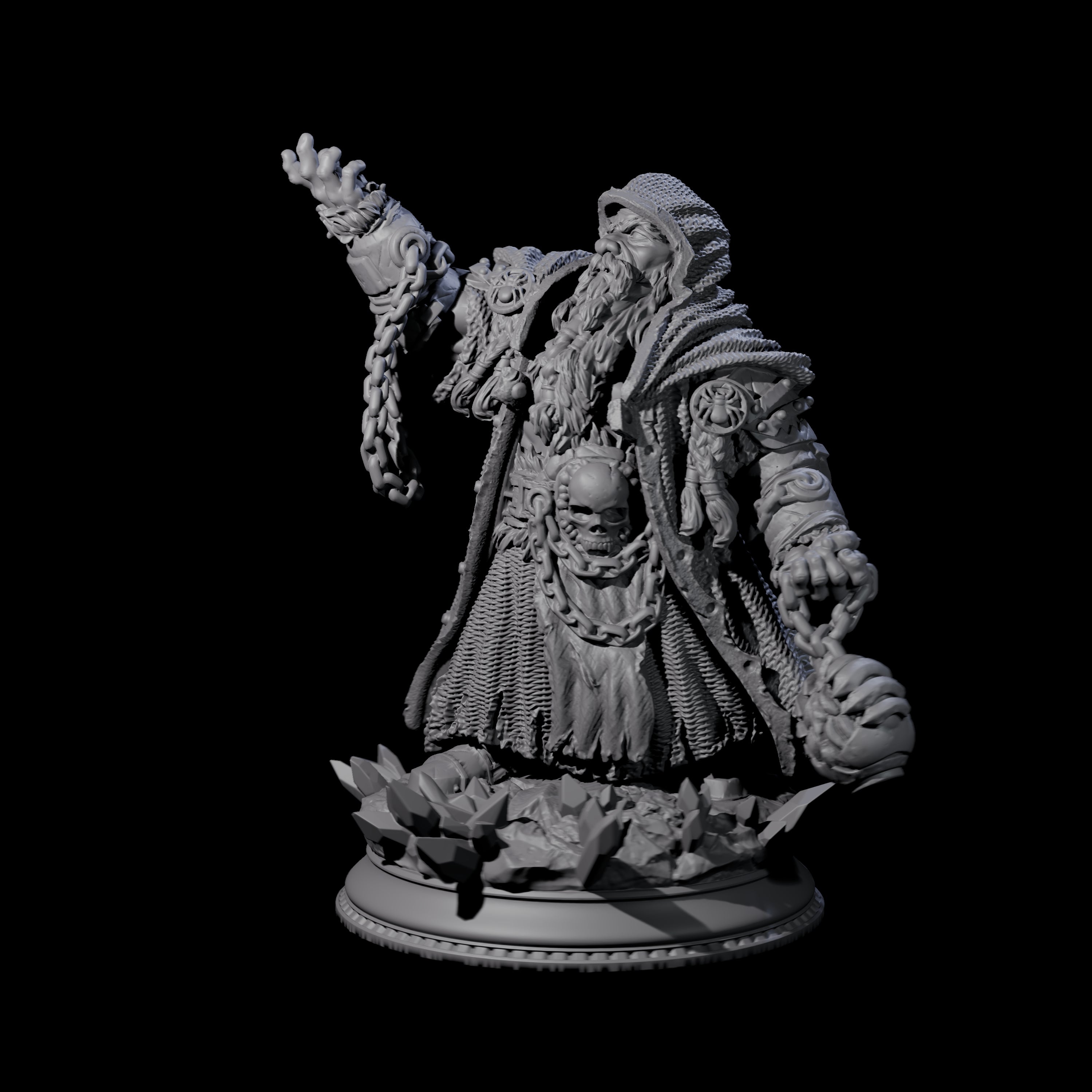 Swinging Death Cleric Miniature for Dungeons and Dragons, Pathfinder or other TTRPGs