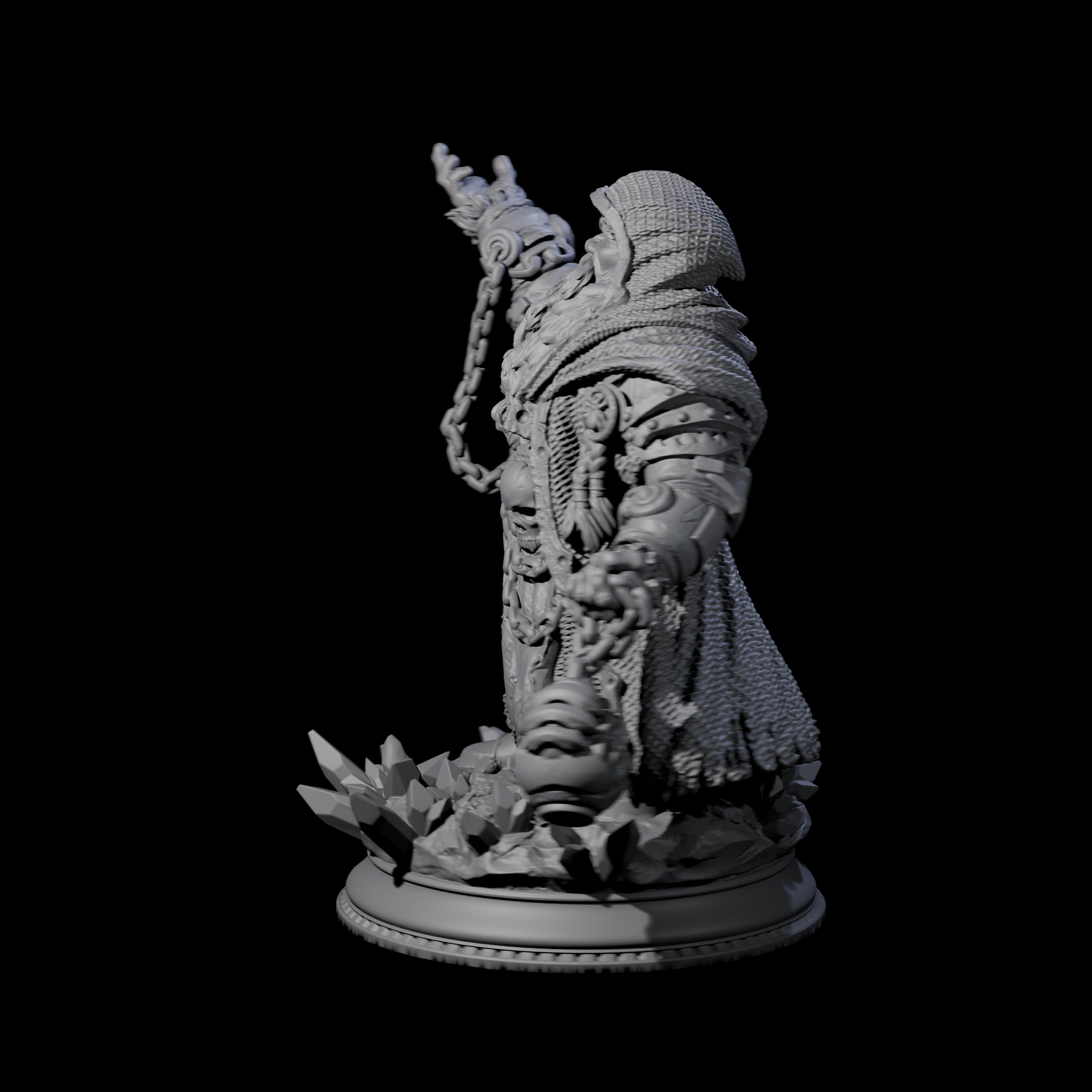 Swinging Death Cleric Miniature for Dungeons and Dragons, Pathfinder or other TTRPGs