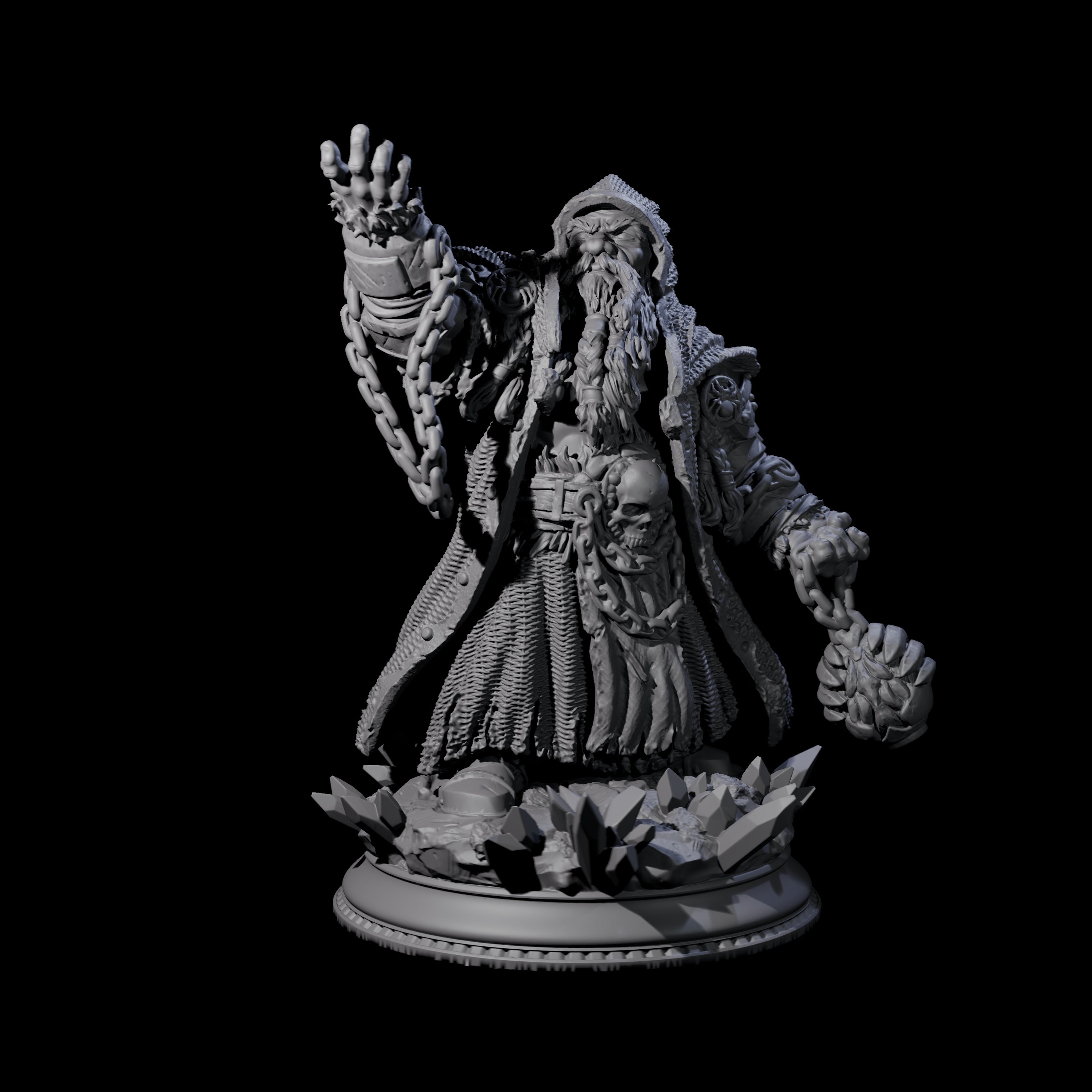 Swinging Death Cleric Miniature for Dungeons and Dragons, Pathfinder or other TTRPGs