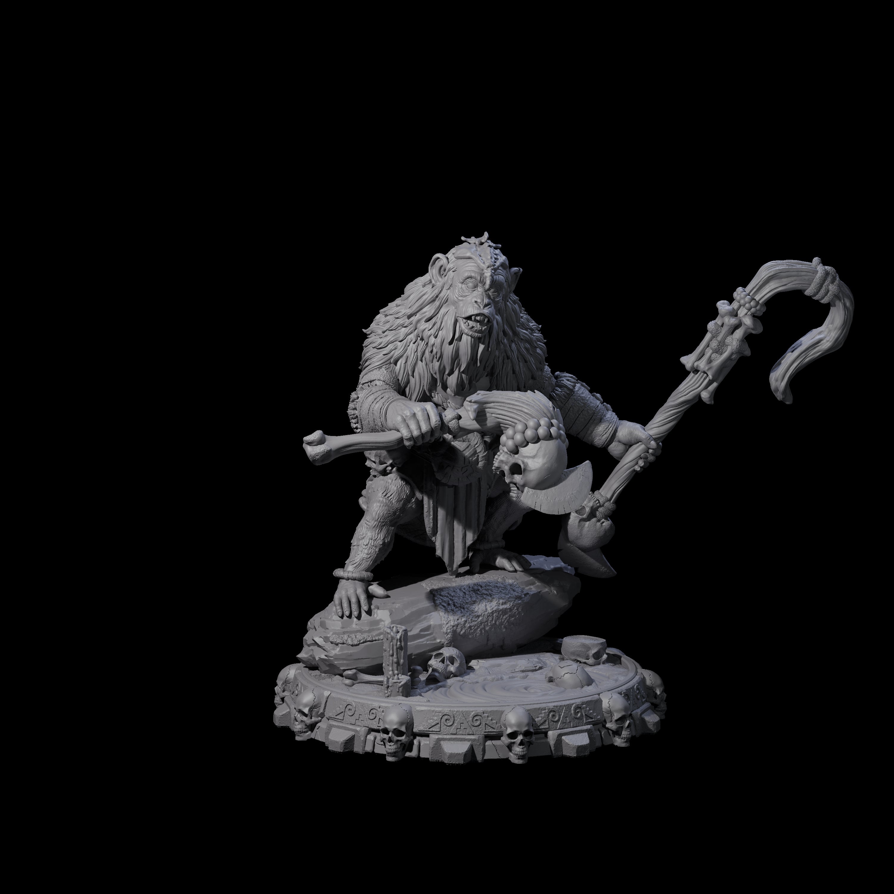 Swinging Hadozee B Miniature for Dungeons and Dragons, Pathfinder or other TTRPGs