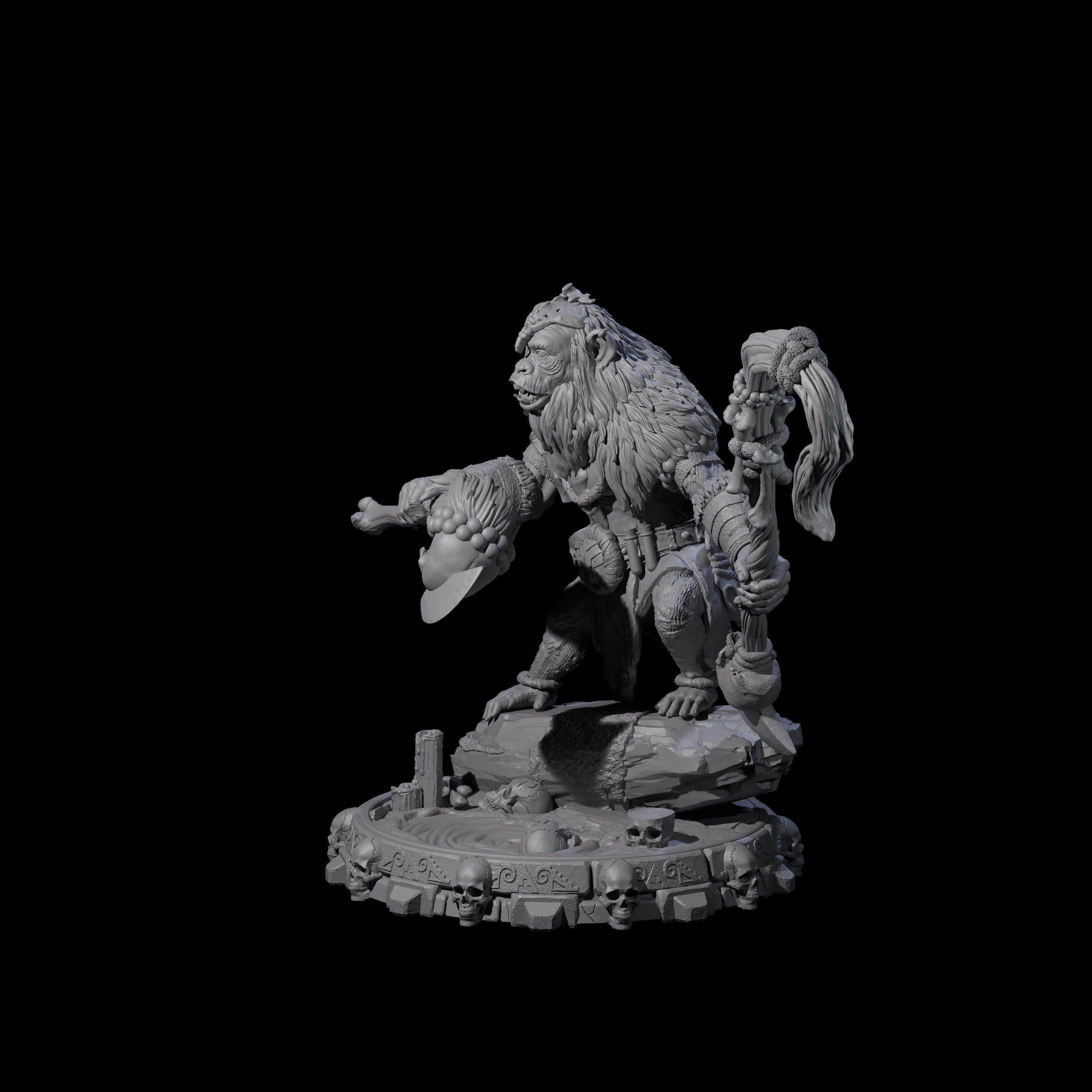 Swinging Hadozee B Miniature for Dungeons and Dragons, Pathfinder or other TTRPGs