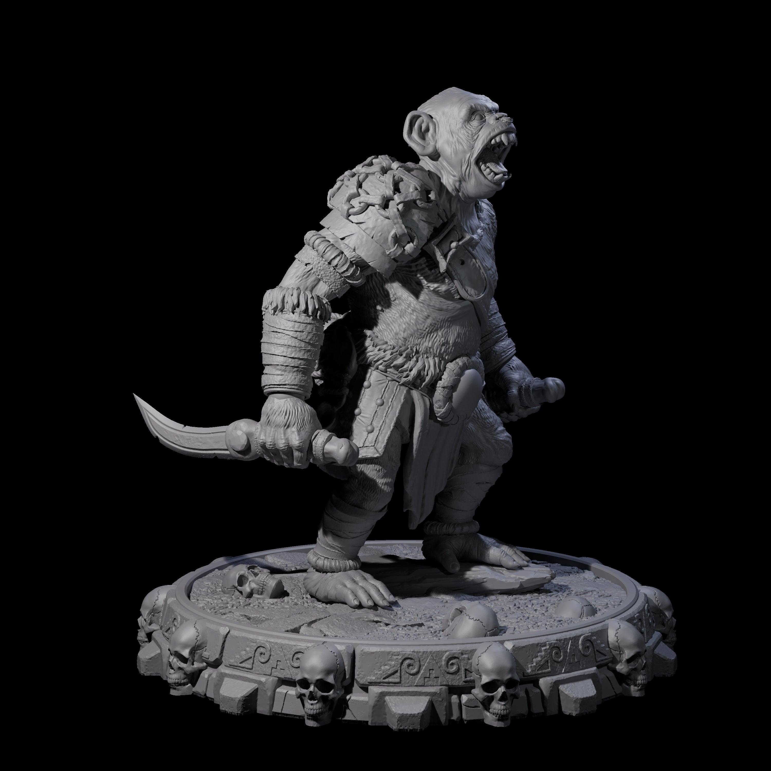 Swinging Hadozee G Miniature for Dungeons and Dragons, Pathfinder or other TTRPGs