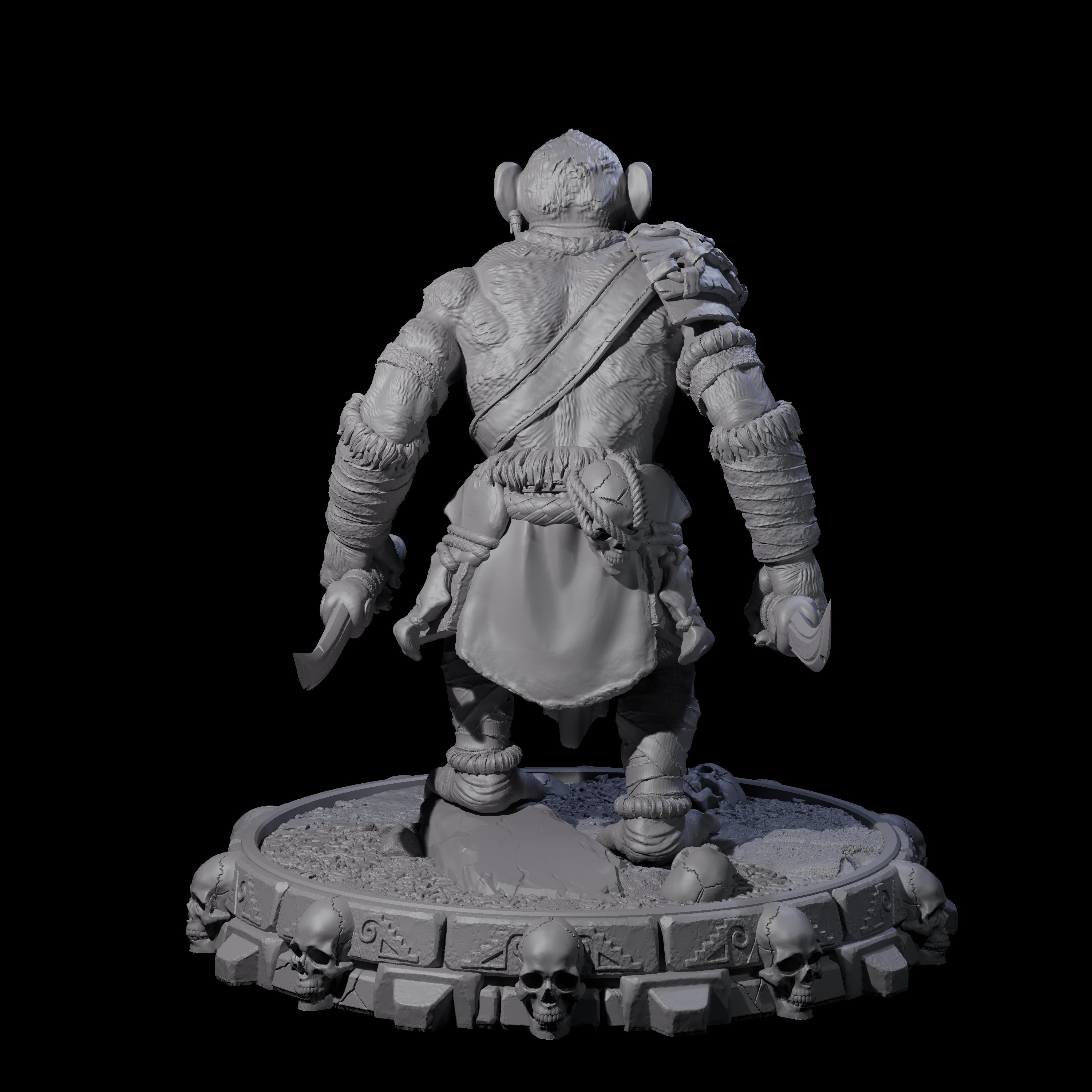 Swinging Hadozee G Miniature for Dungeons and Dragons, Pathfinder or other TTRPGs