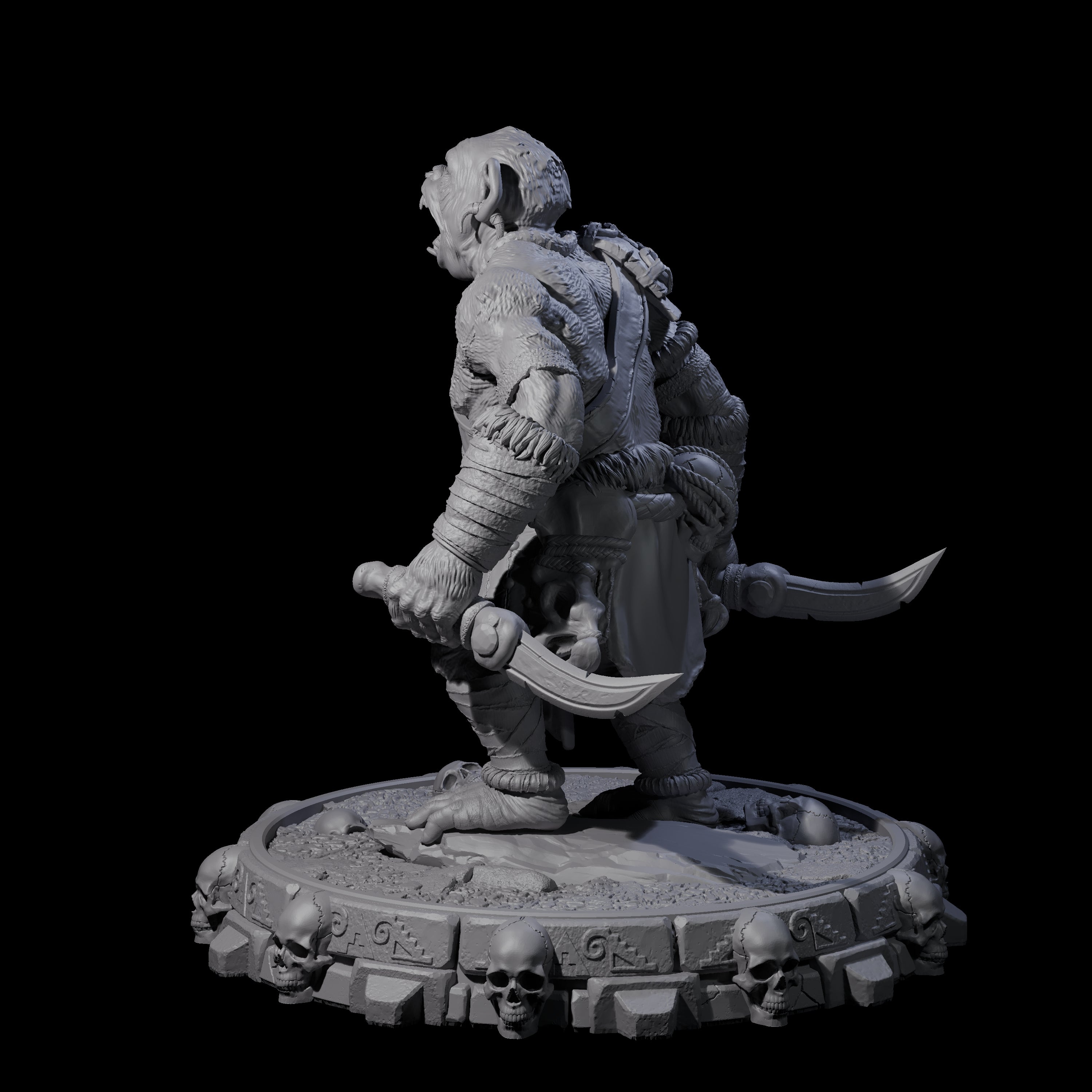 Swinging Hadozee G Miniature for Dungeons and Dragons, Pathfinder or other TTRPGs
