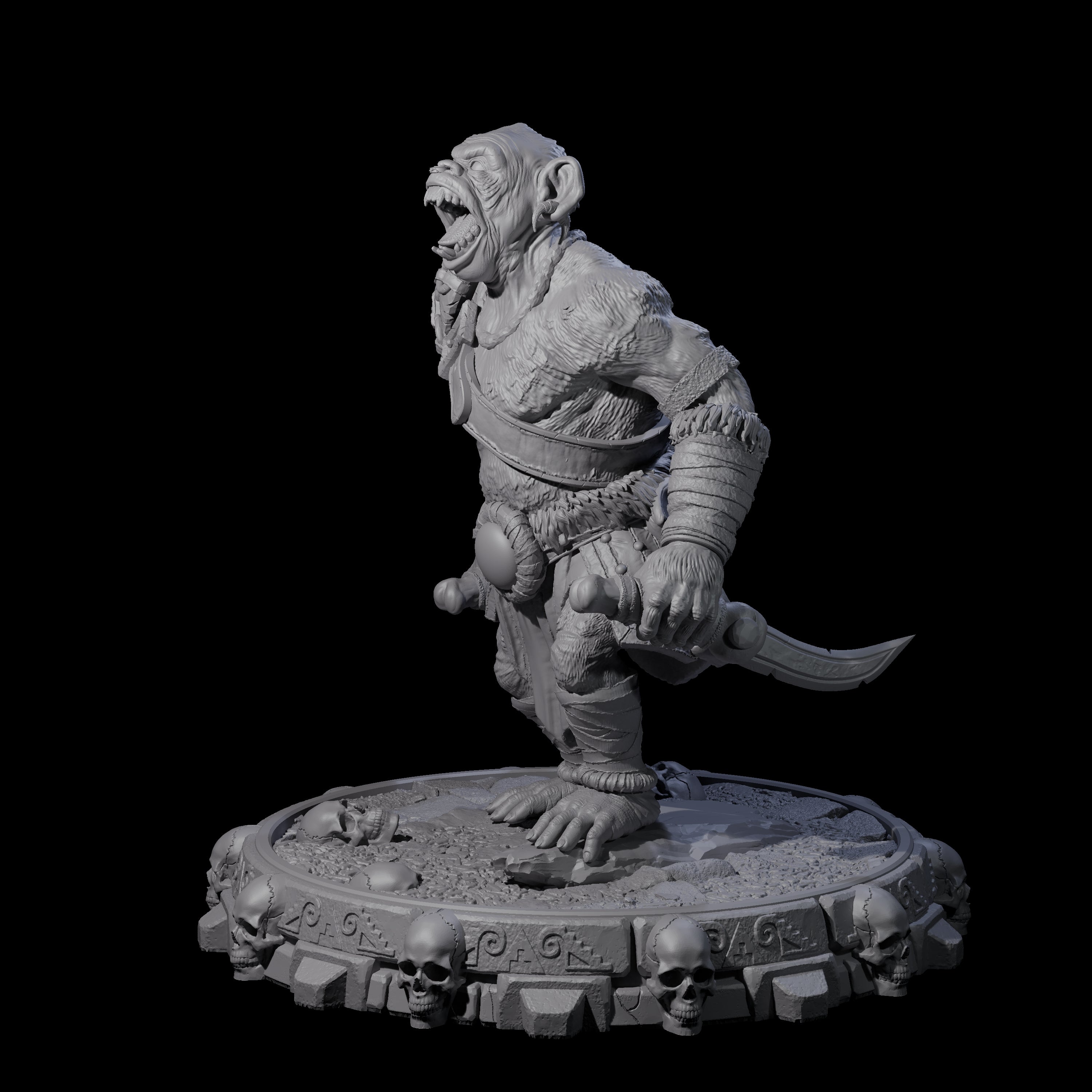 Swinging Hadozee G Miniature for Dungeons and Dragons, Pathfinder or other TTRPGs