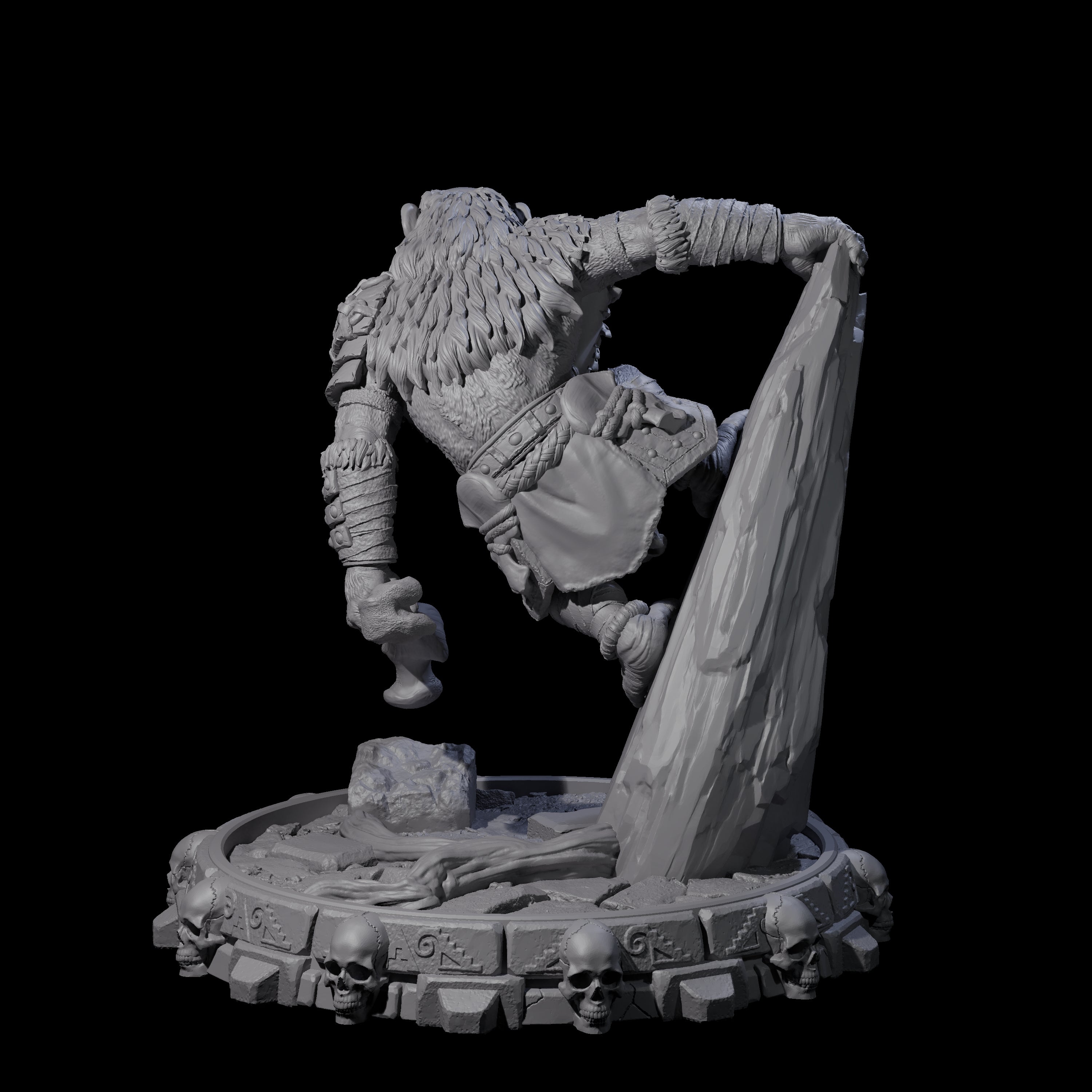Swinging Hadozee J Miniature for Dungeons and Dragons, Pathfinder or other TTRPGs