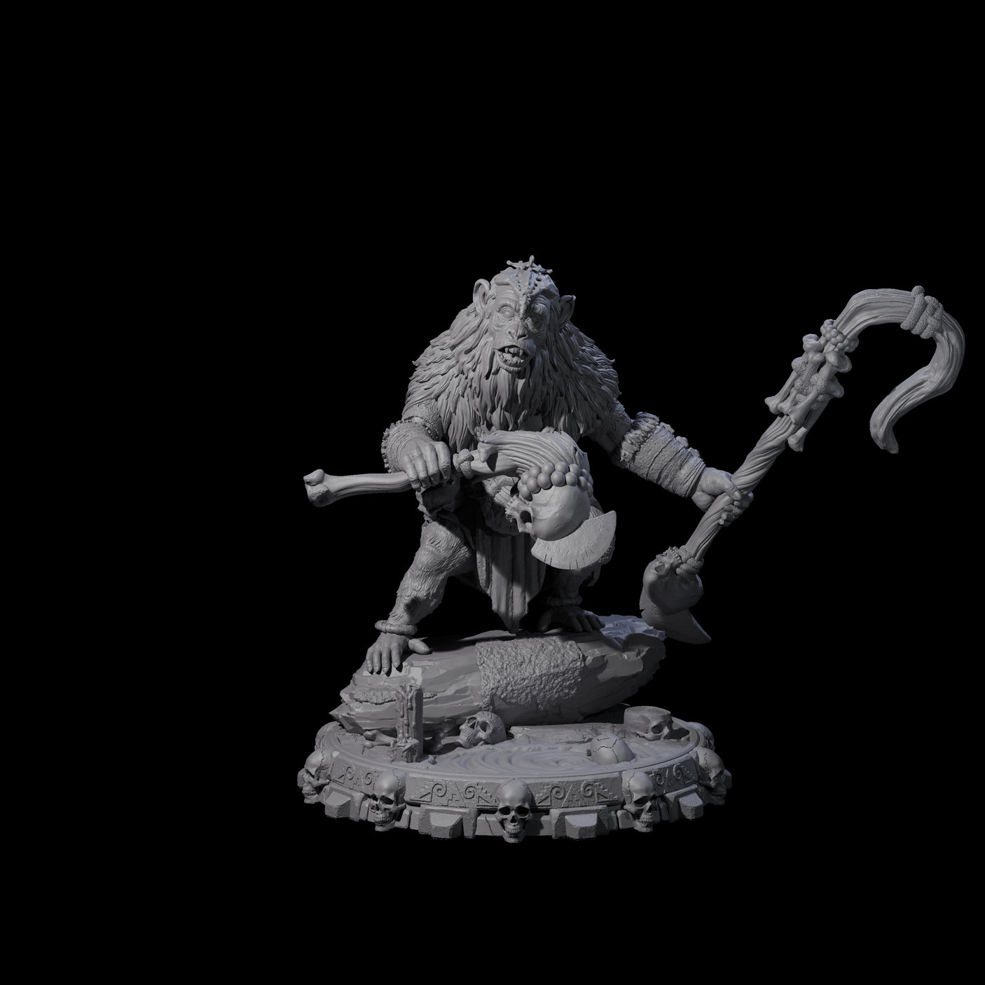 Swinging Hadozee Tribe Miniature for Dungeons and Dragons, Pathfinder or other TTRPGs
