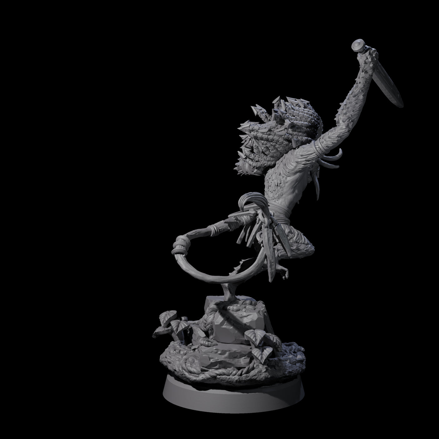 Swinging Hazodee Shaman C Miniature for Dungeons and Dragons, Pathfinder or other TTRPGs