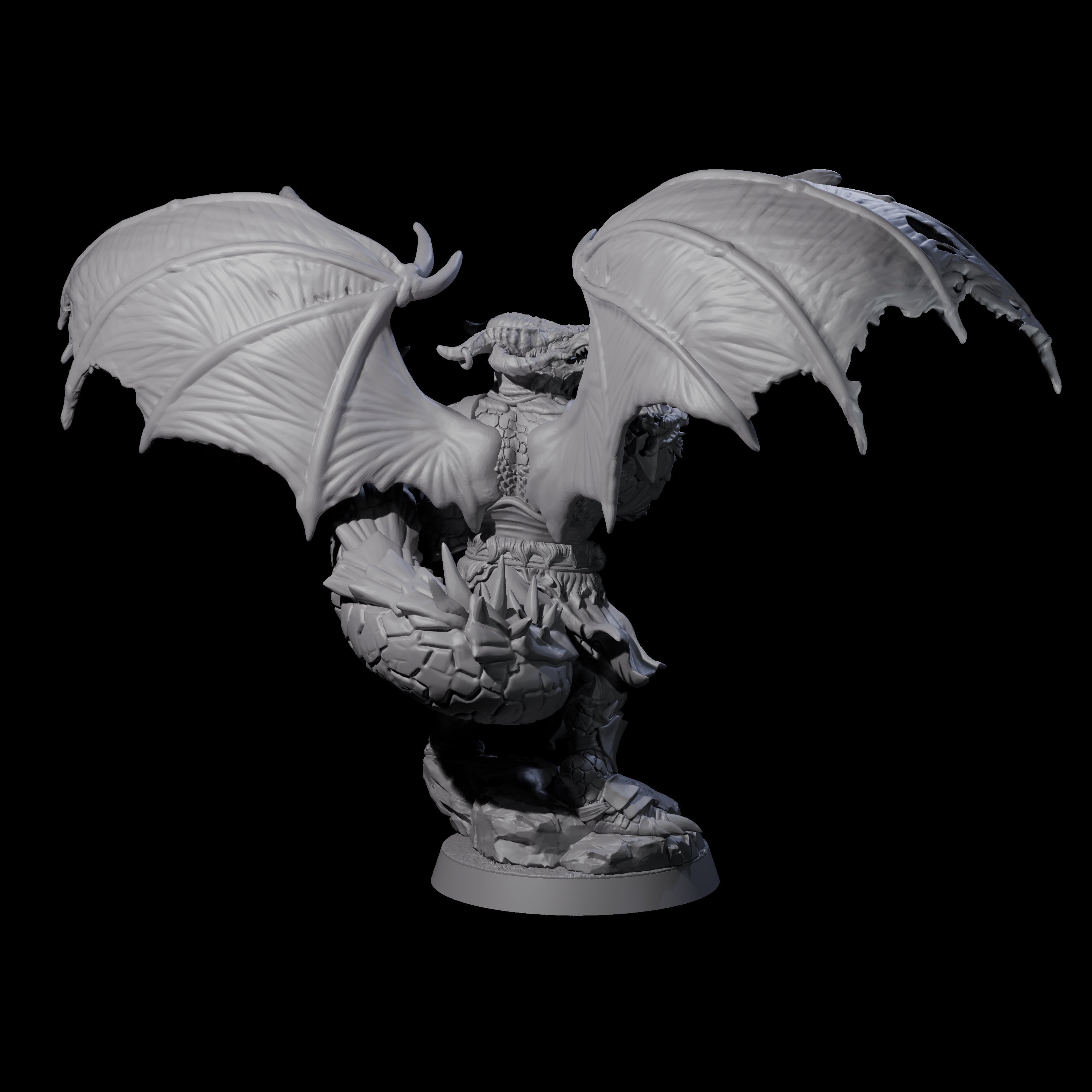 Swinging Scaled Dragonborn Warlord Miniature for Dungeons and Dragons, Pathfinder or other TTRPGs