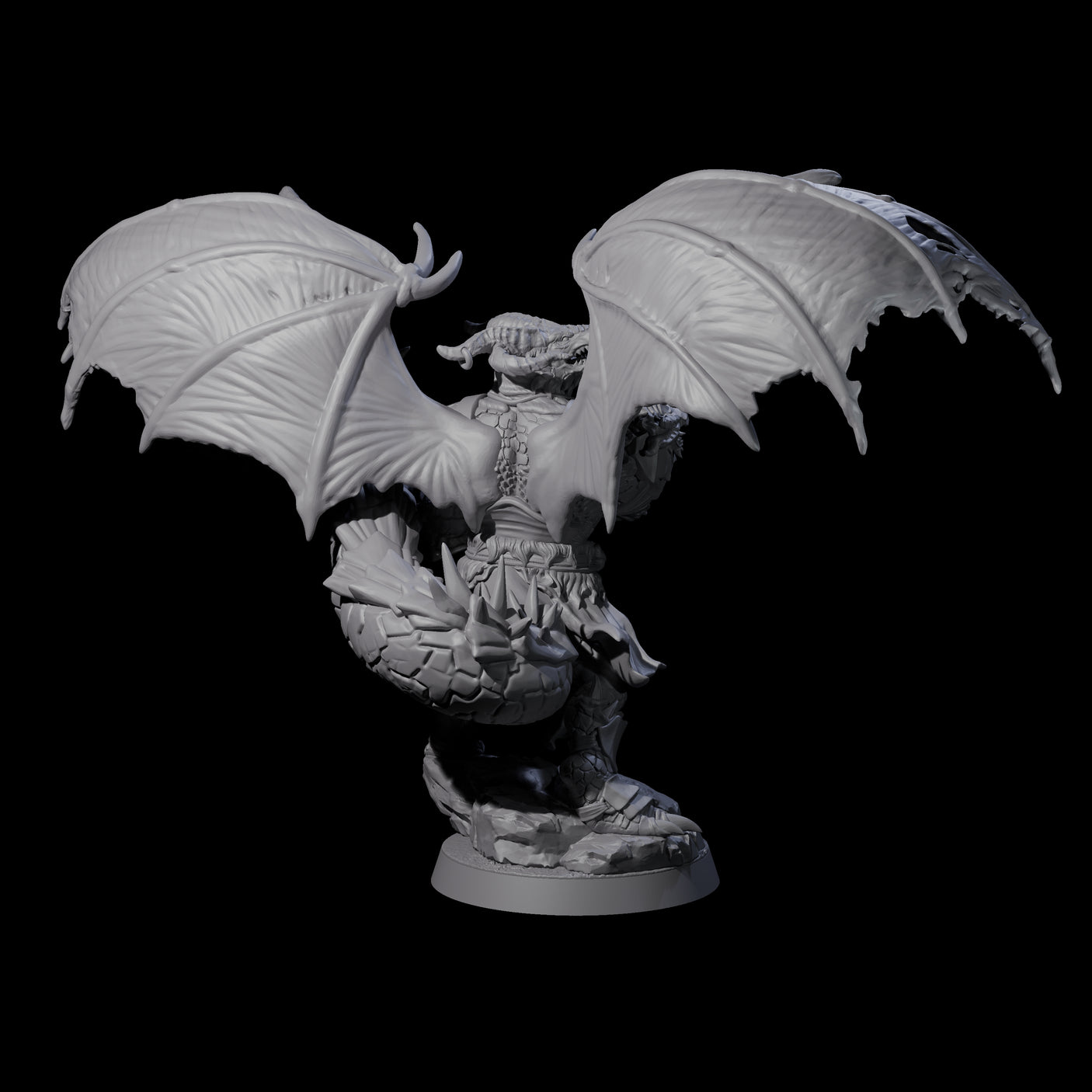 Swinging Scaled Dragonborn Warlord Miniature for Dungeons and Dragons, Pathfinder or other TTRPGs