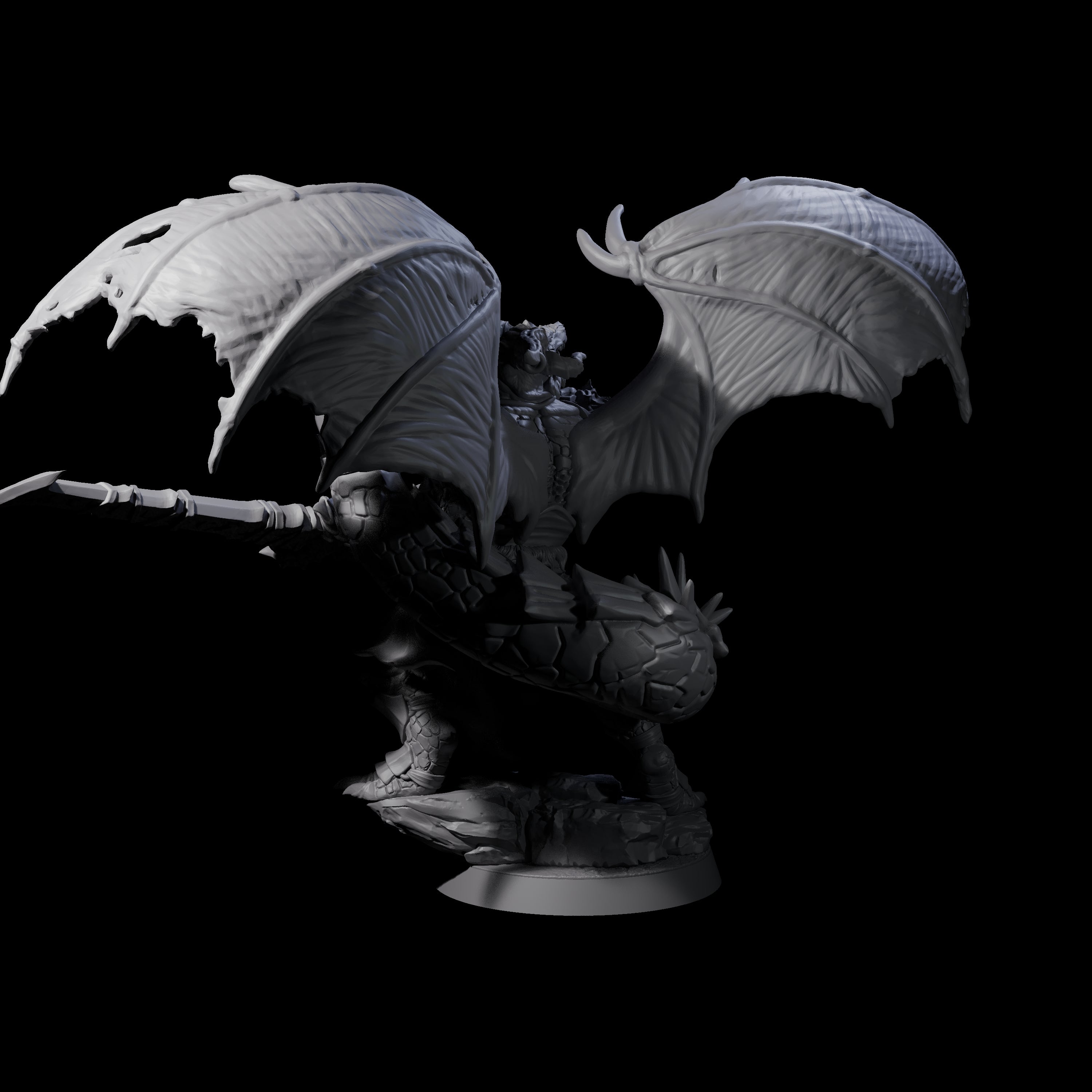 Swinging Scaled Dragonborn Warlord Miniature for Dungeons and Dragons, Pathfinder or other TTRPGs