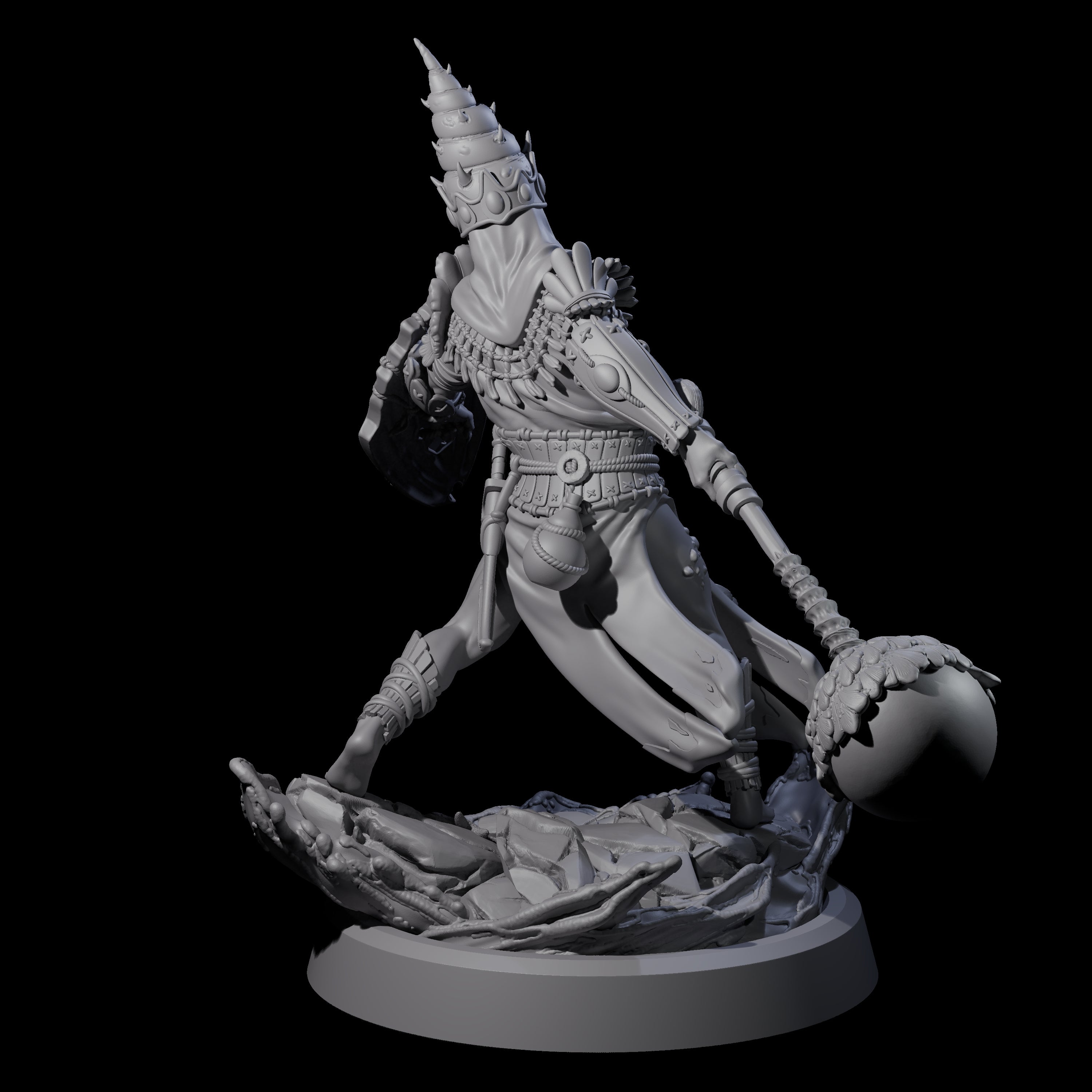 Swinging Sea Champion Miniature for Dungeons and Dragons, Pathfinder or other TTRPGs