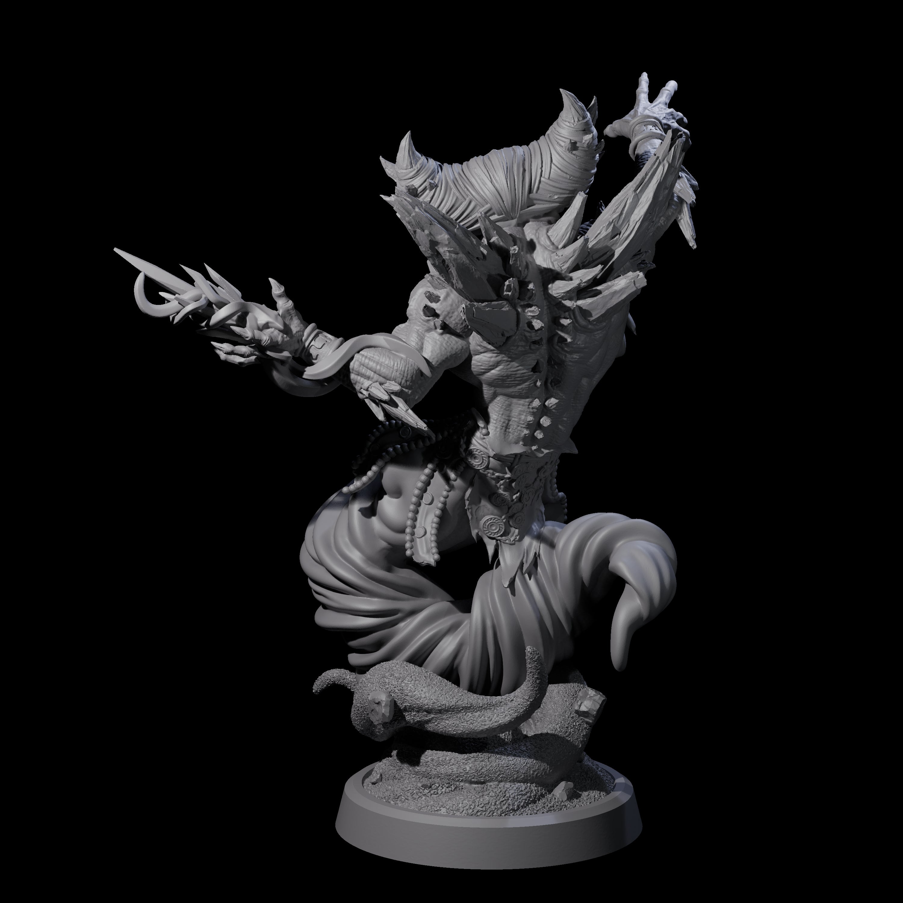 Swirling Efreeti A Miniature for Dungeons and Dragons, Pathfinder or other TTRPGs