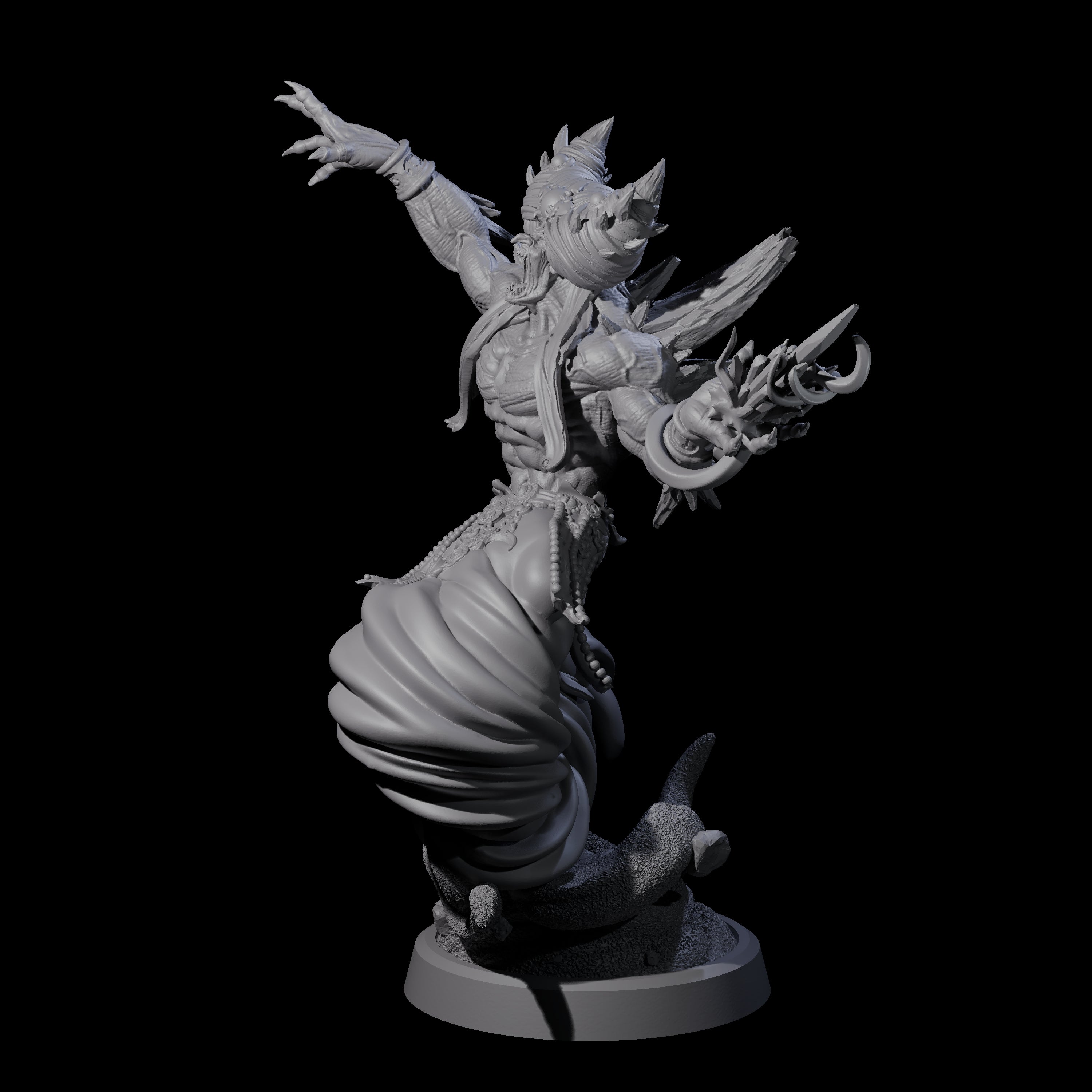 Swirling Efreeti A Miniature for Dungeons and Dragons, Pathfinder or other TTRPGs