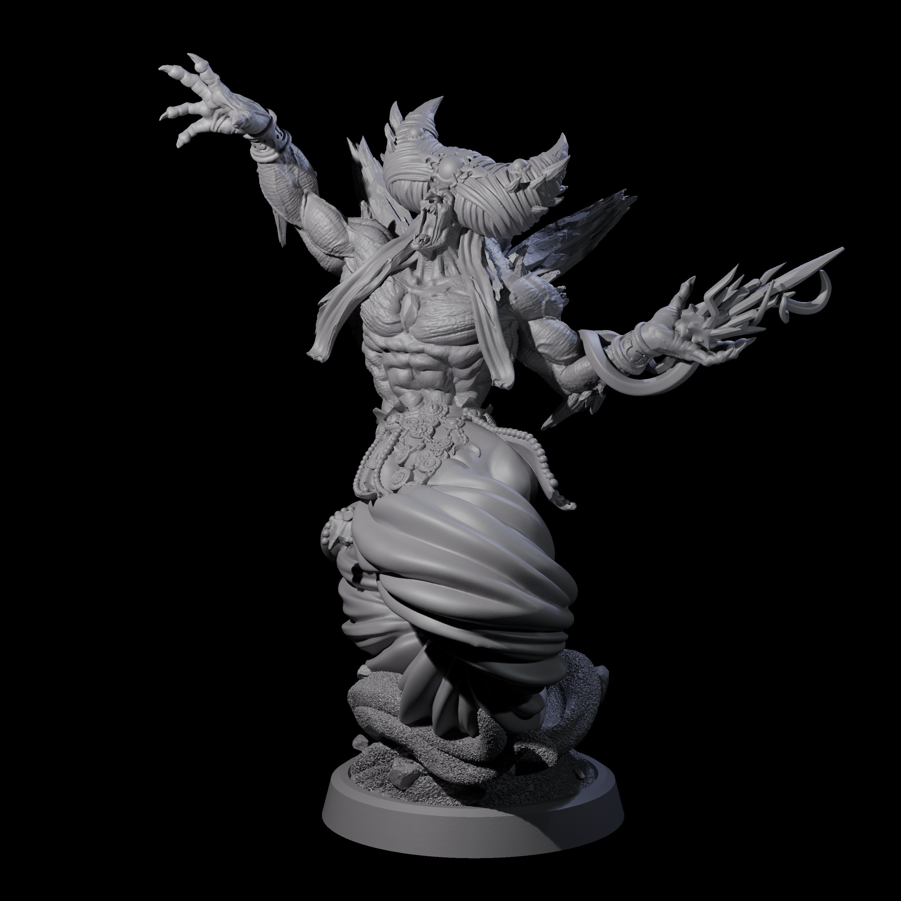 Swirling Efreeti A Miniature for Dungeons and Dragons, Pathfinder or other TTRPGs