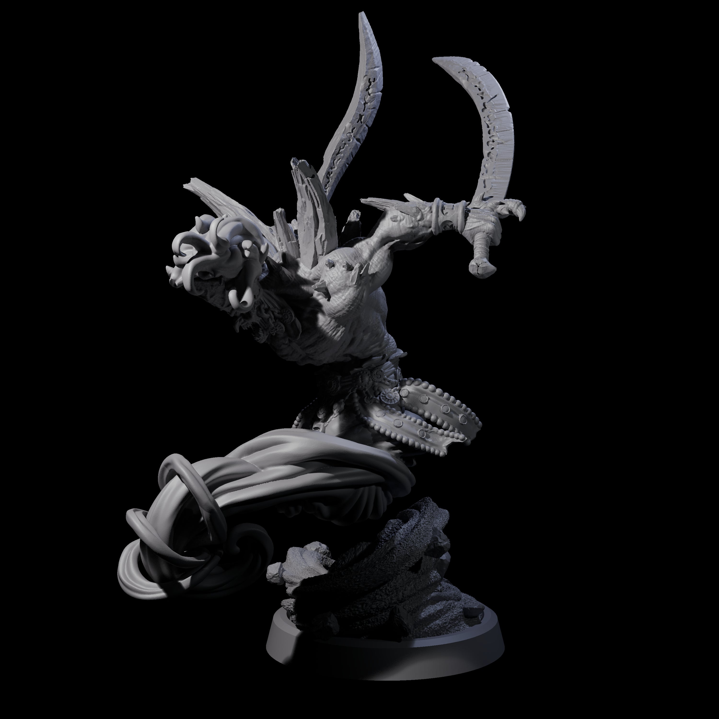 Swirling Efreeti B Miniature for Dungeons and Dragons, Pathfinder or other TTRPGs