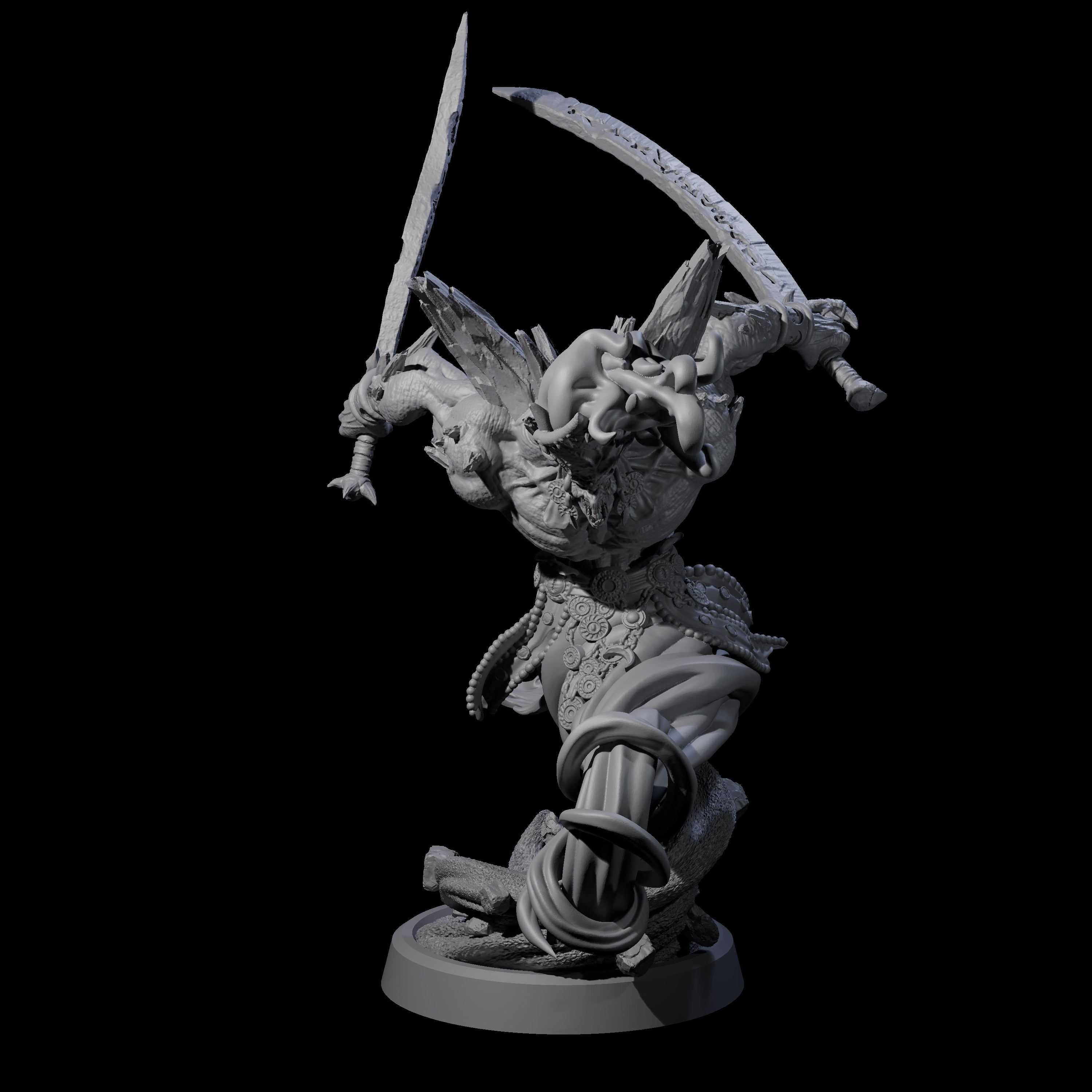 Swirling Efreeti B Miniature for Dungeons and Dragons, Pathfinder or other TTRPGs