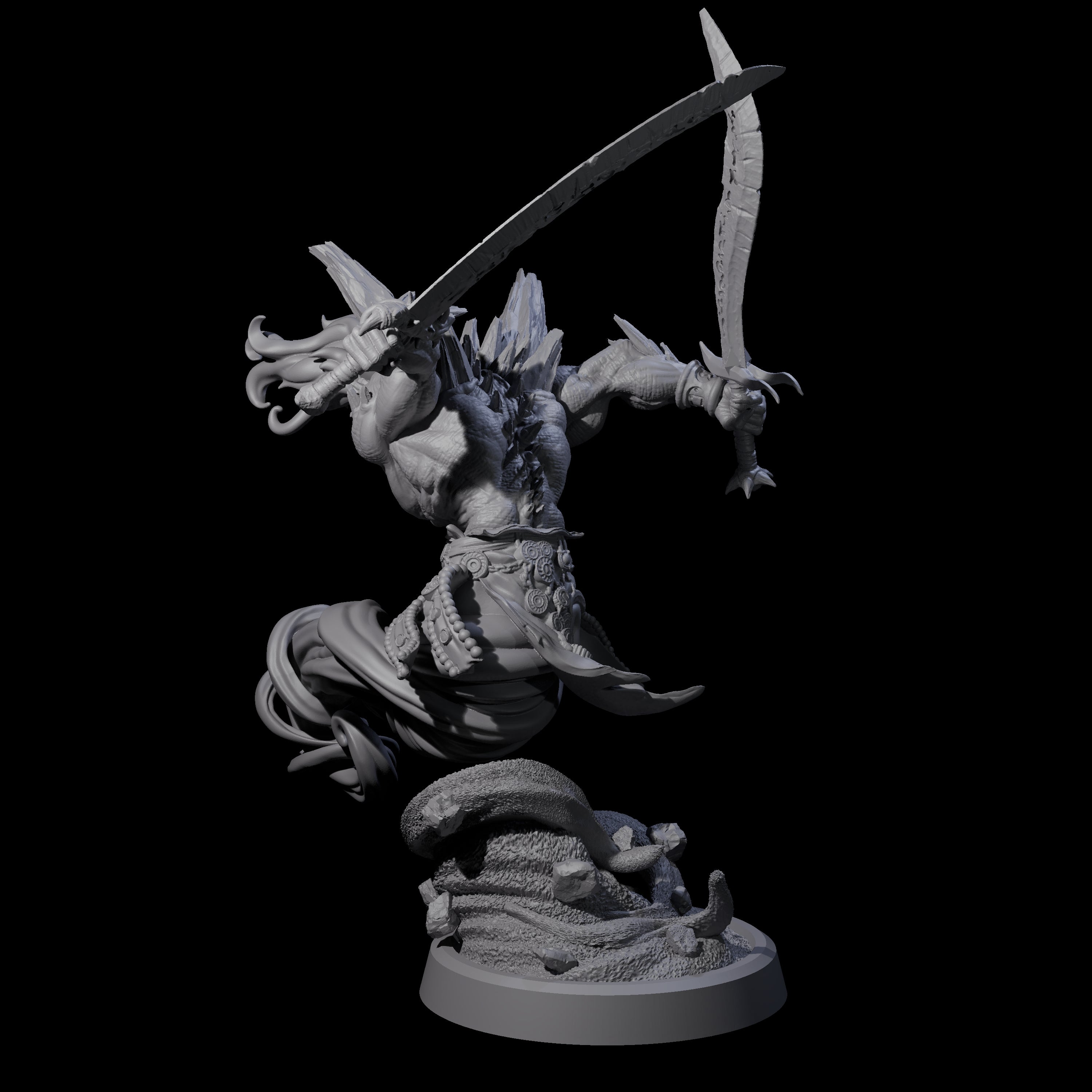 Swirling Efreeti B Miniature for Dungeons and Dragons, Pathfinder or other TTRPGs